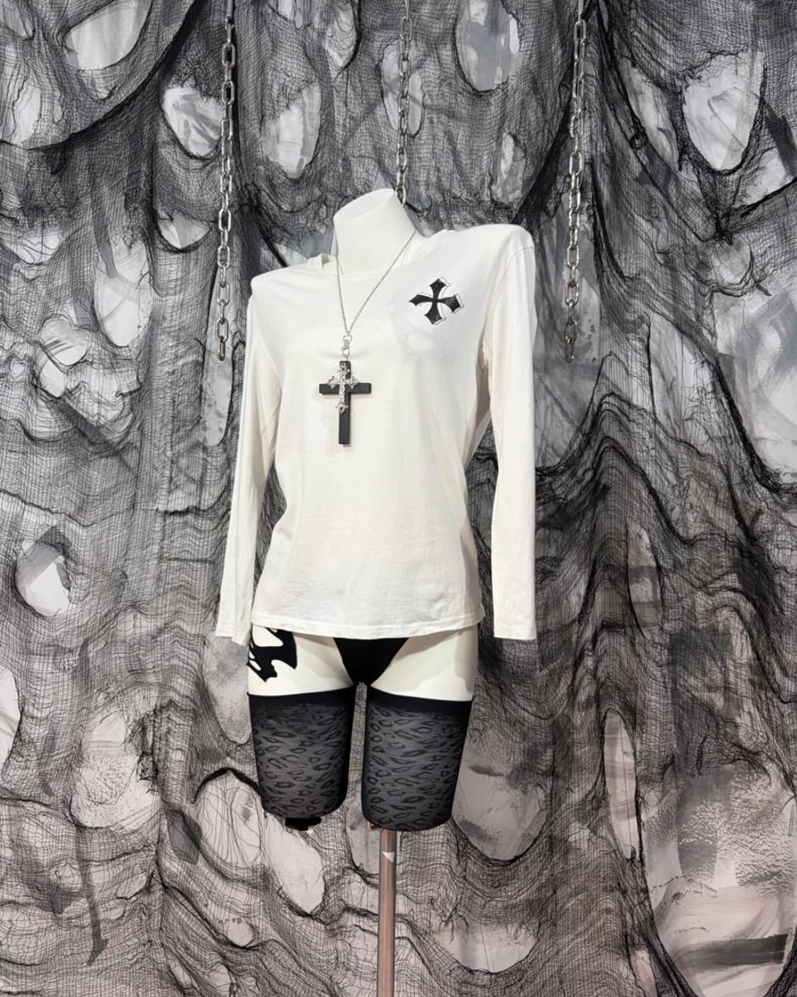 Japanese cross lettering long sleeve 상품이미지4