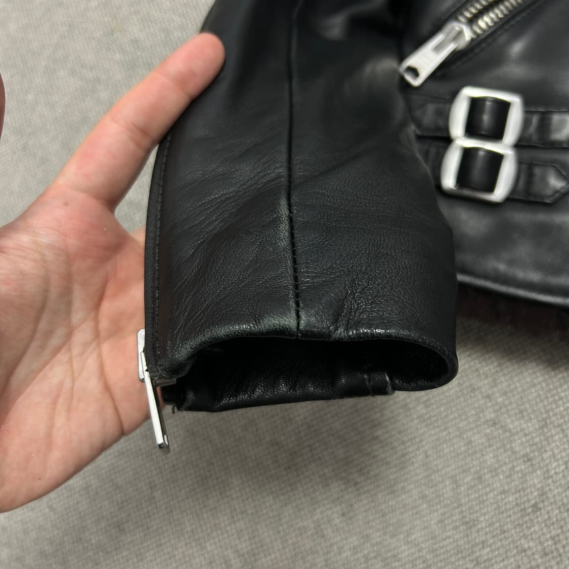 올세인츠 무스탕 라이더 자켓(34) 상품이미지7