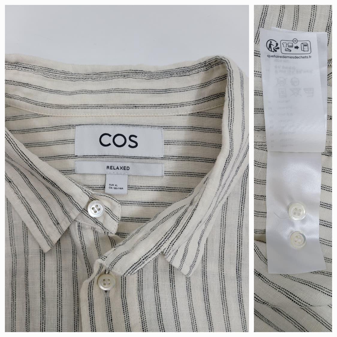 COS 코스 린넨 릴넥스드 스트라이프 셔츠 / 남 XL (추천 100)
 상품이미지8