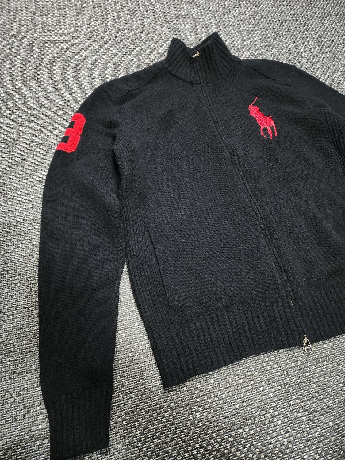 폴로 랄프로렌 블랙 니트 집업 L사이즈  상품이미지8