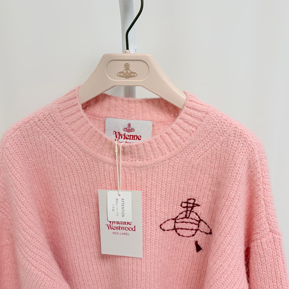 비비안웨스트우드 레드라벨 알파카 핑크 스웨터 상품이미지2