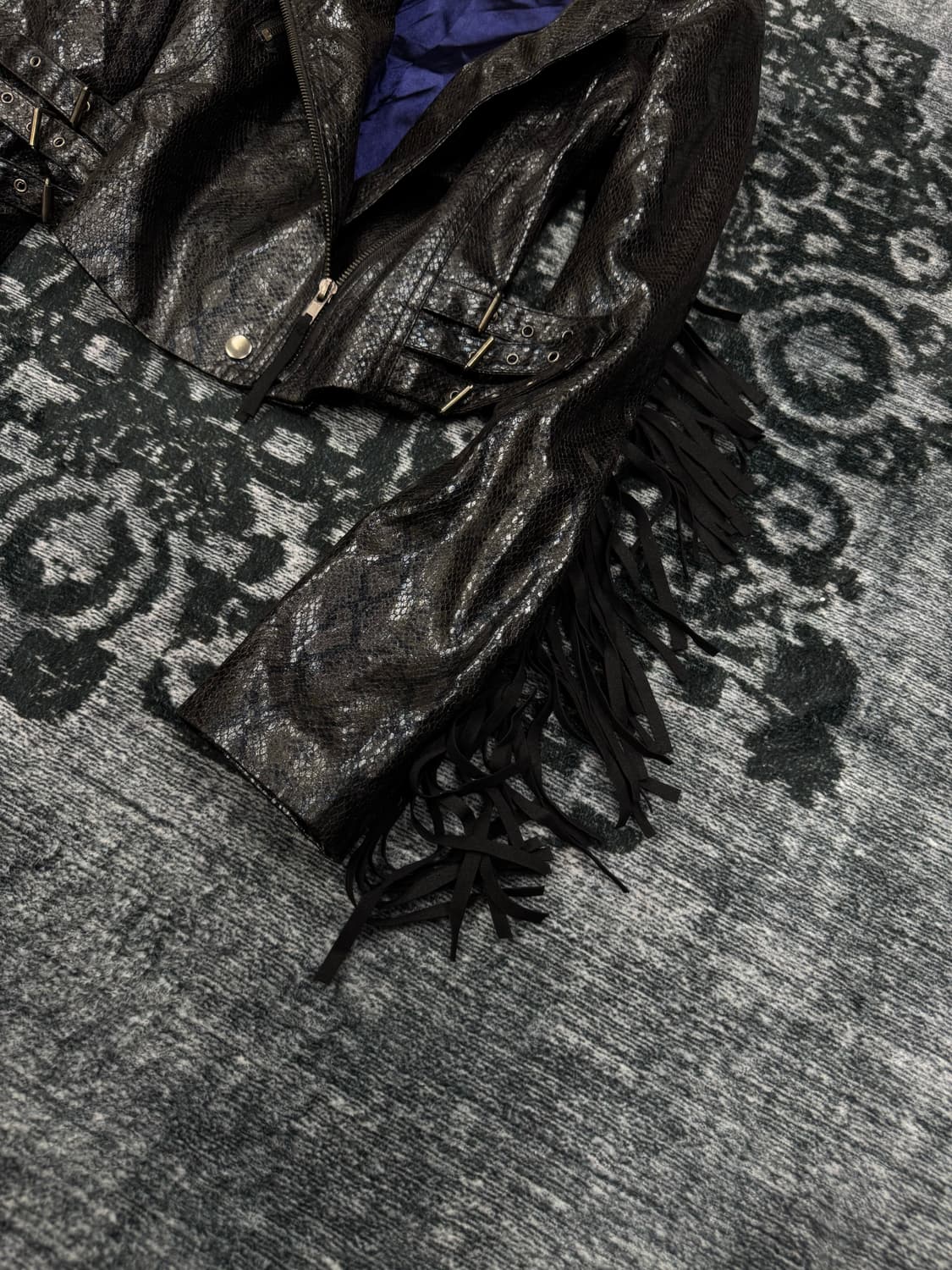 Unknwon hell python fringe fake leather  상품이미지6