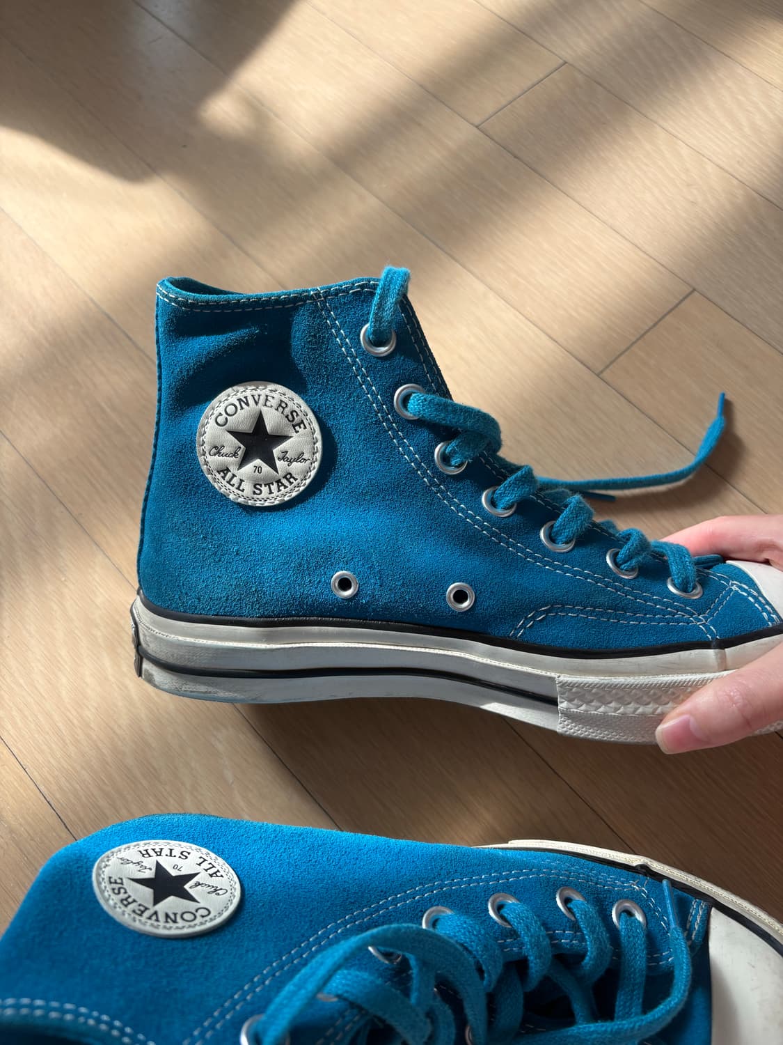 컨버스 하이 1970s 스웨이드 블루 230 판매 상품이미지5