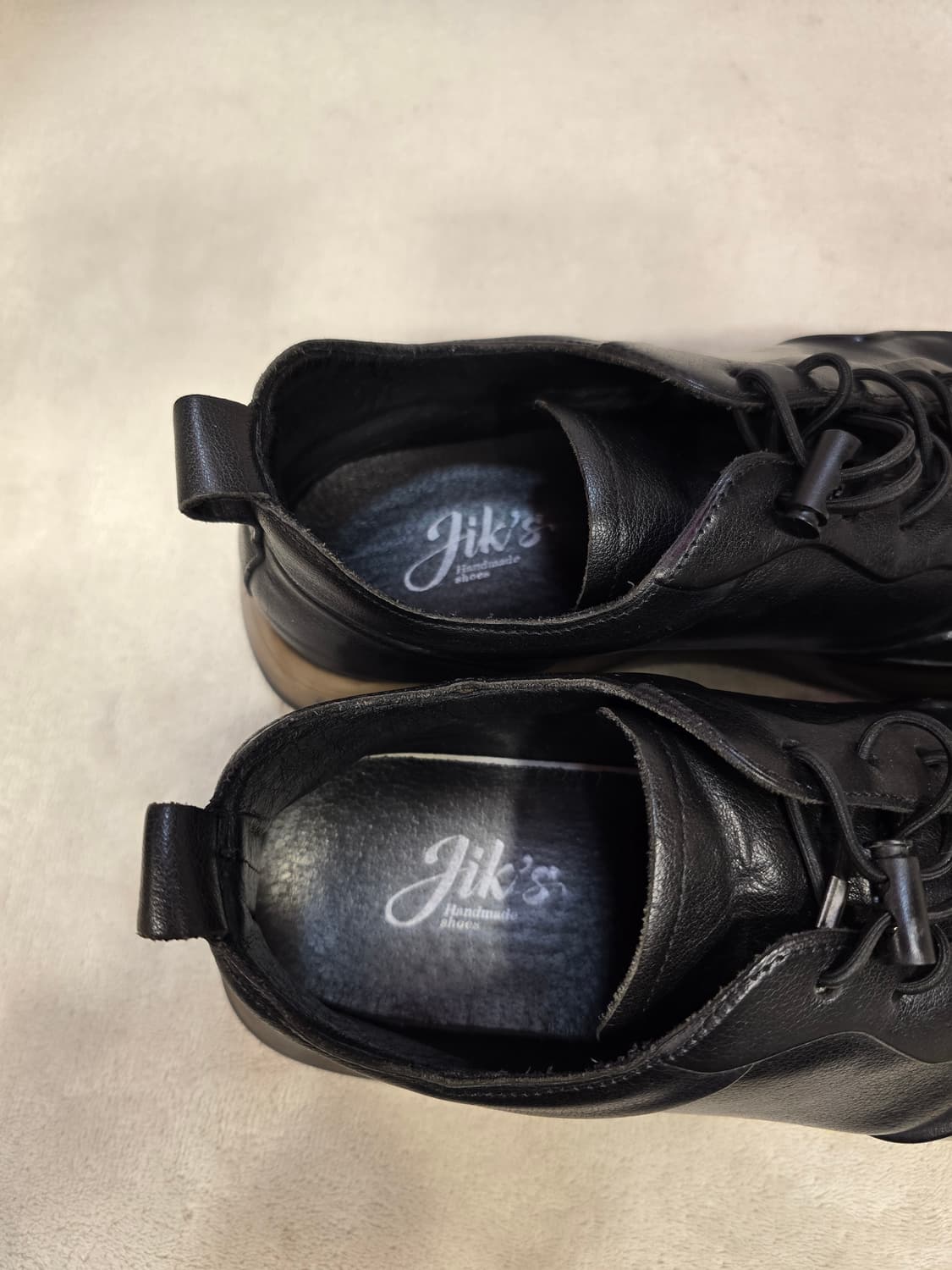 Jik's 소가죽 블랙 스트링 스니커즈 42사이즈(265~270) 상품이미지6