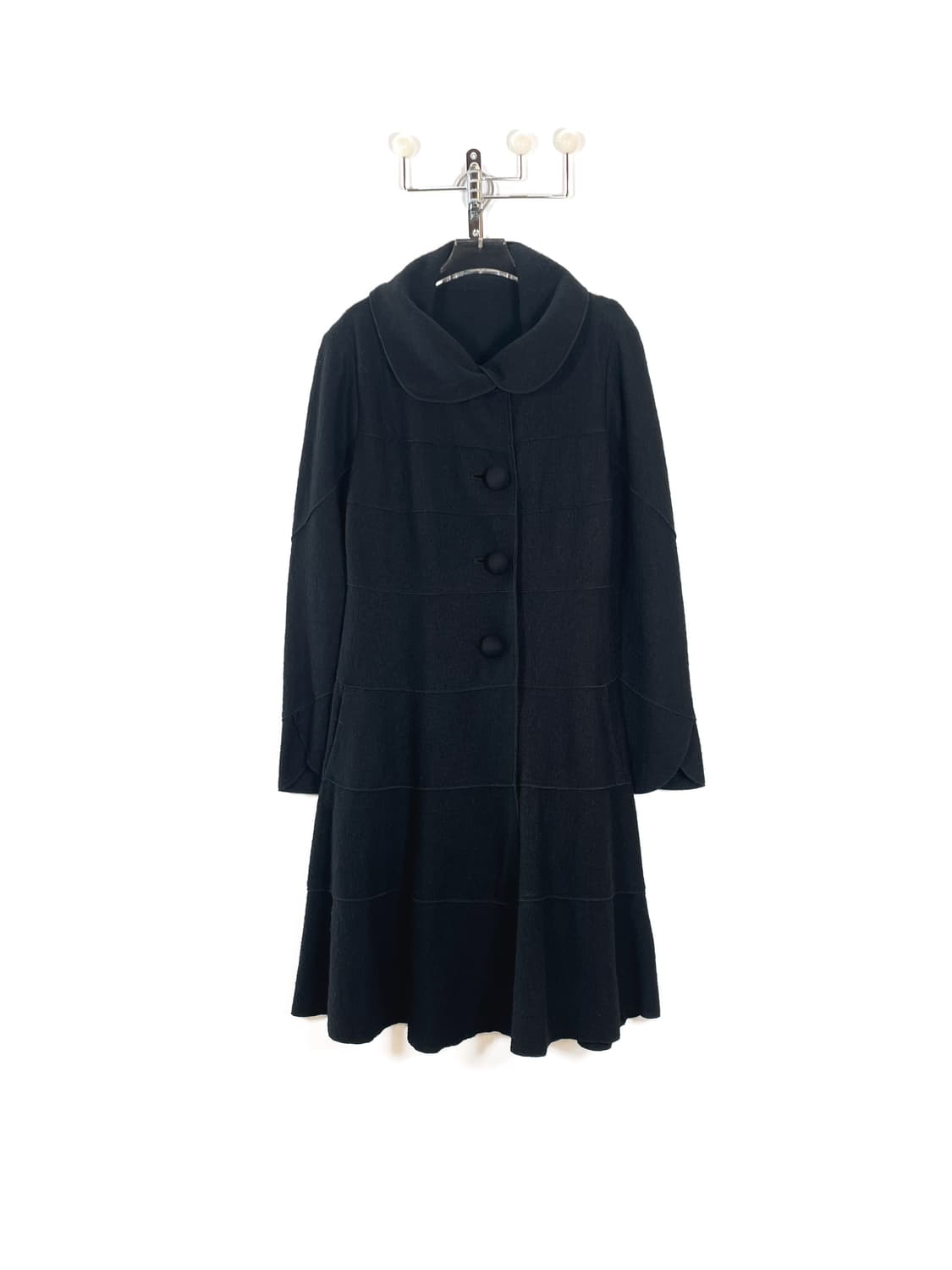 빈티지 라운드 카라 울 코트 상품이미지1