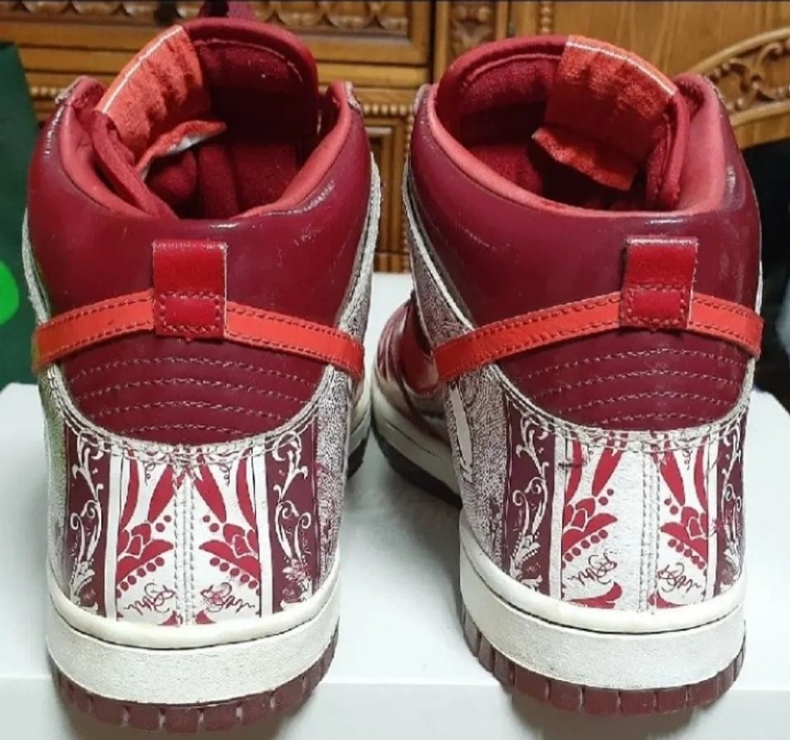 나이키 덩크 하이 프리미엄 돈트렐 윌리스 레드 260 상품이미지5