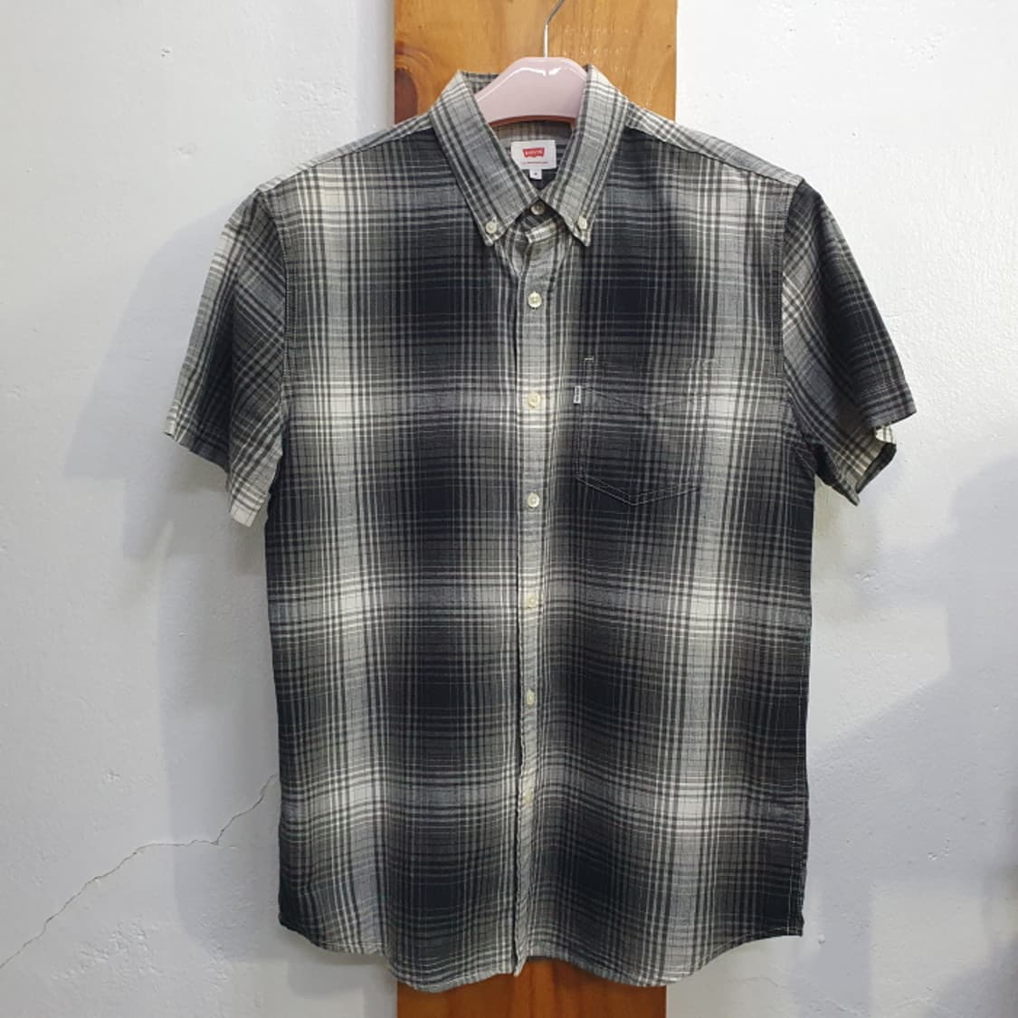 리바이스 반팔 체크 셔츠(95) 상품이미지1