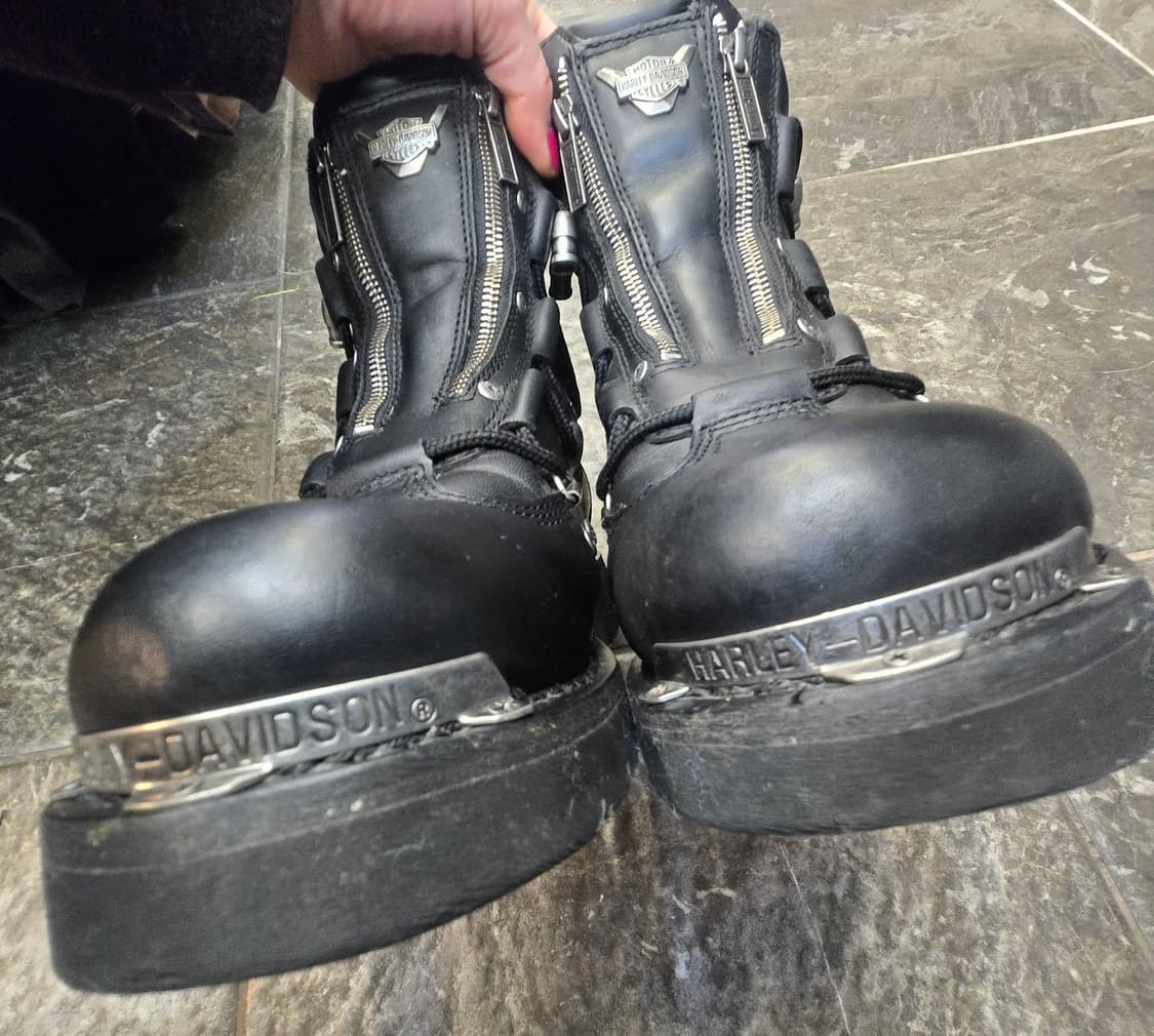 할리데이비슨 블랙 레더 부츠 상품이미지6