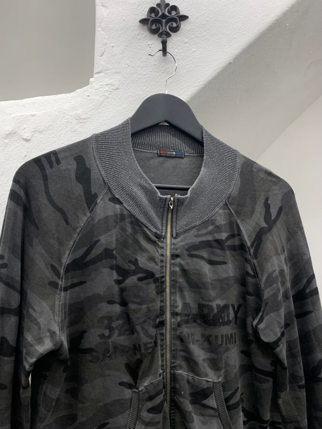 Camo pattern shirring detail jacket  상품이미지5