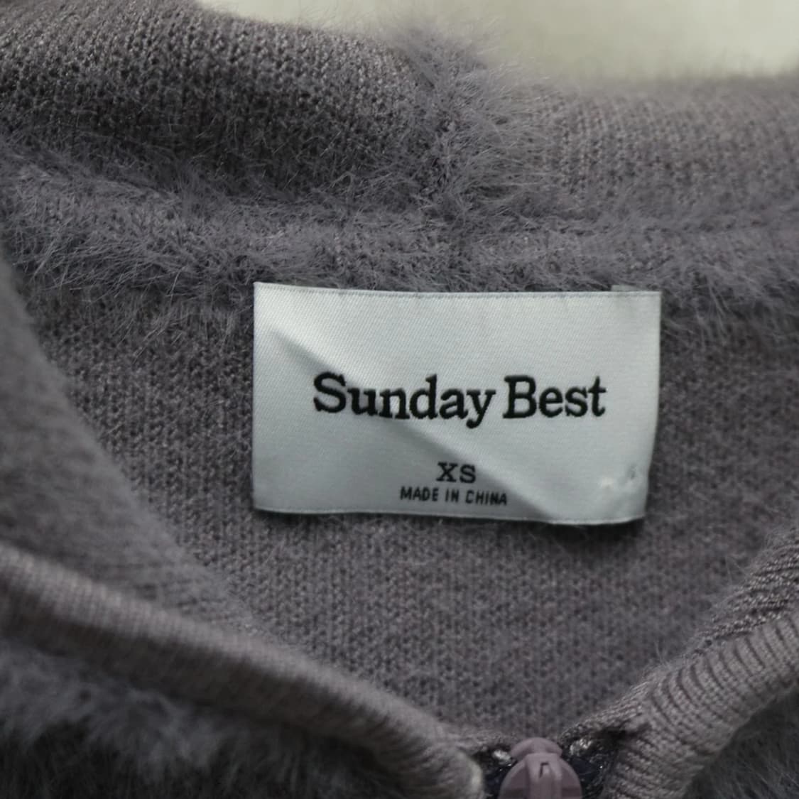 SUNDAY BEST 퍼플 크롭 후드 집업 60062 상품이미지5