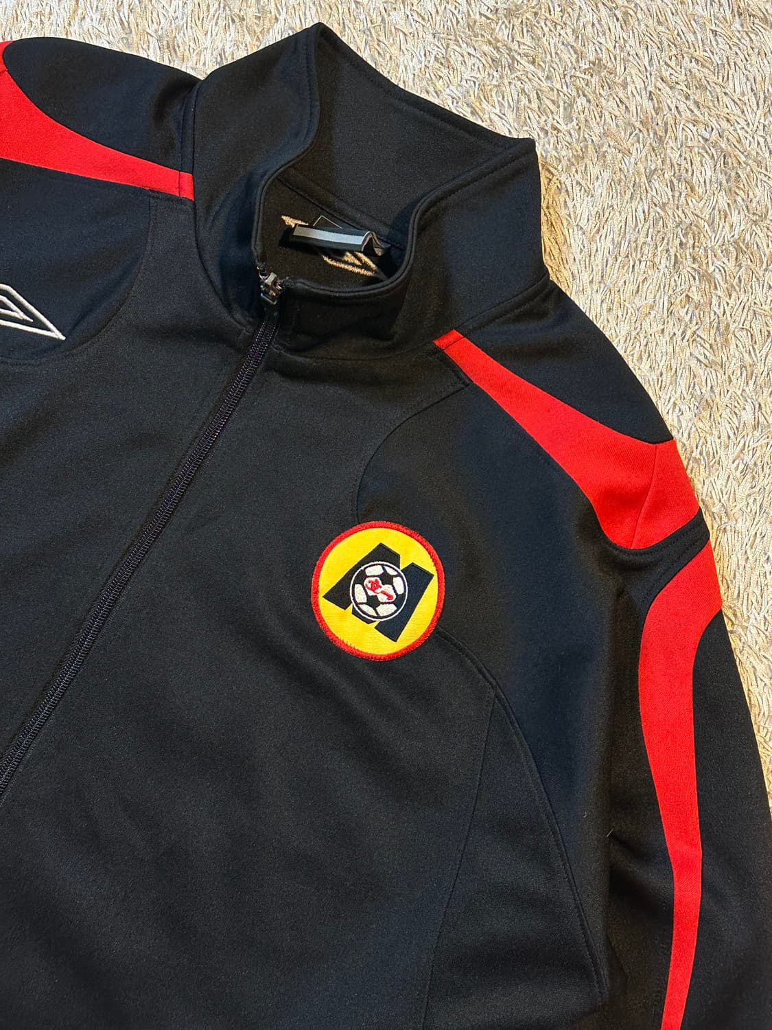 엄브로 UMBRO 올드스쿨 배색 트랙탑 져지 블랙 상품이미지2