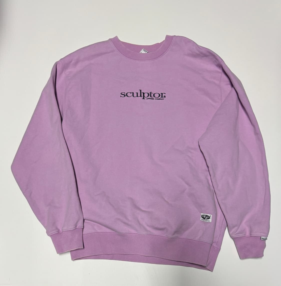 남녀공용 스컬프터 스노우 워시 라벤더 오버핏 맨투맨 상품이미지1