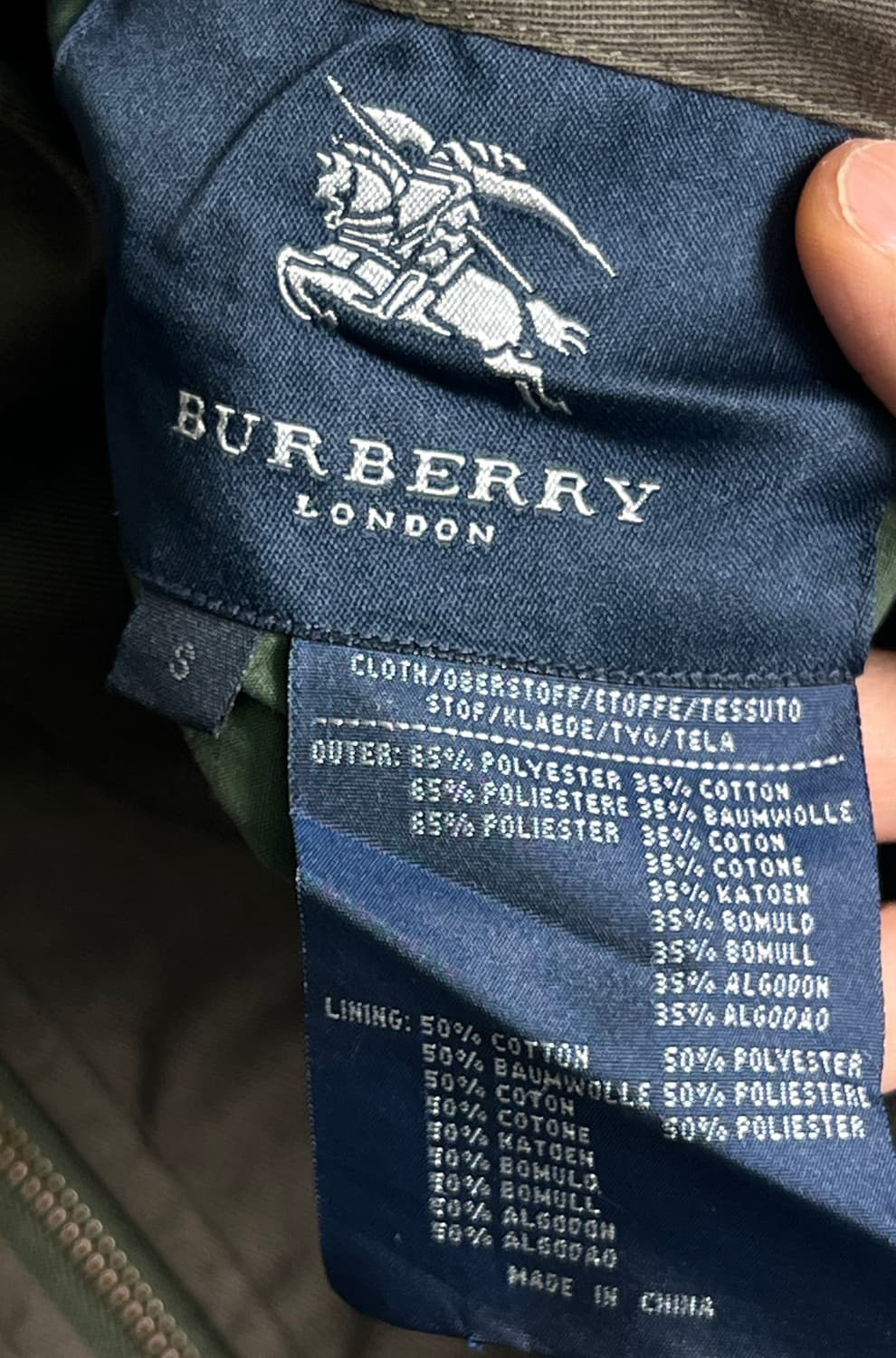 버버리 런던 노바 체크 리버시블 블루종 S 상품이미지7