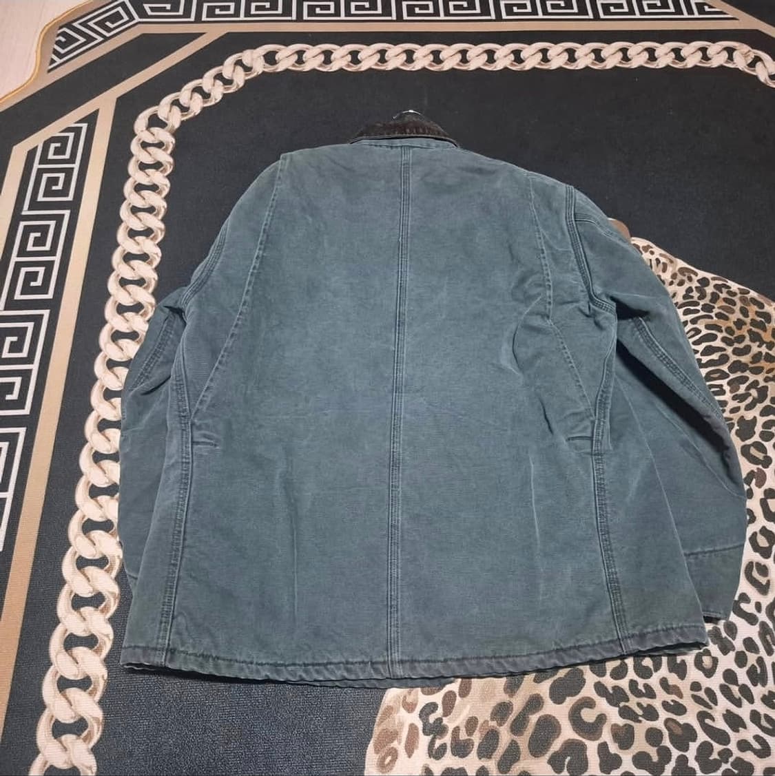 90's 칼하트 OG 블랭킷 라인드 초어 코트 자켓 L 헌터 그린 상품이미지5