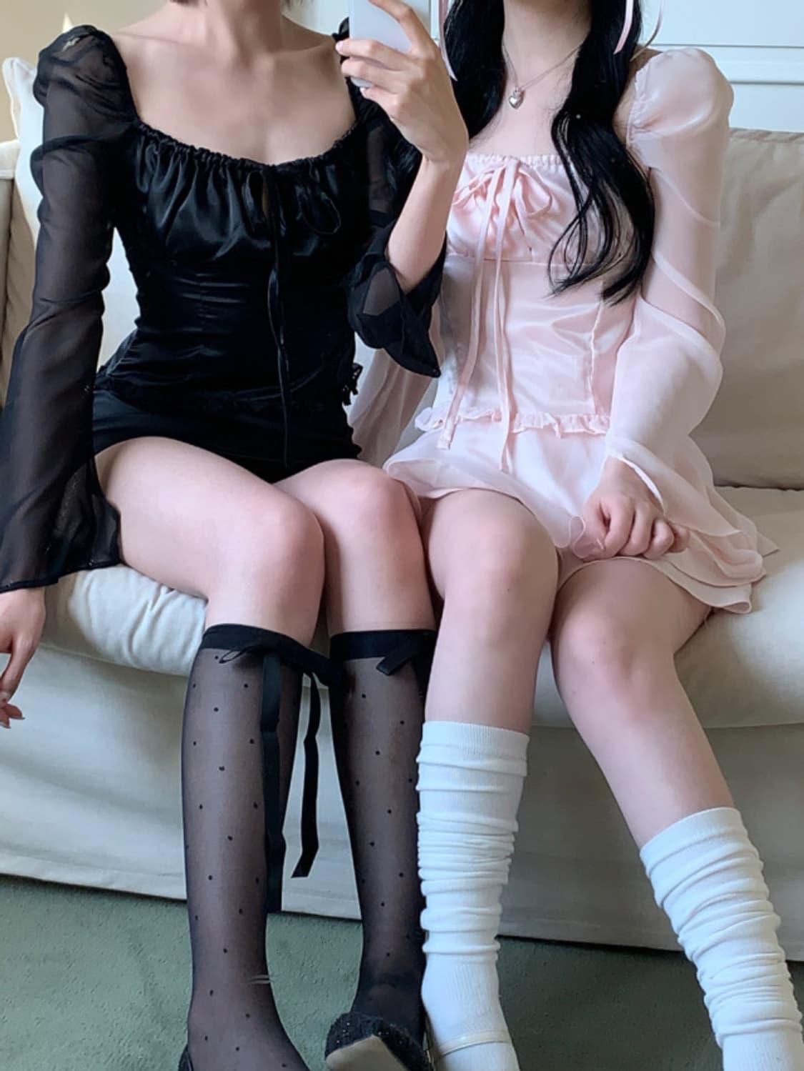 클리시어 (코프) 워니하우스 프린세스 리본 블라우스 블랙 상품이미지2