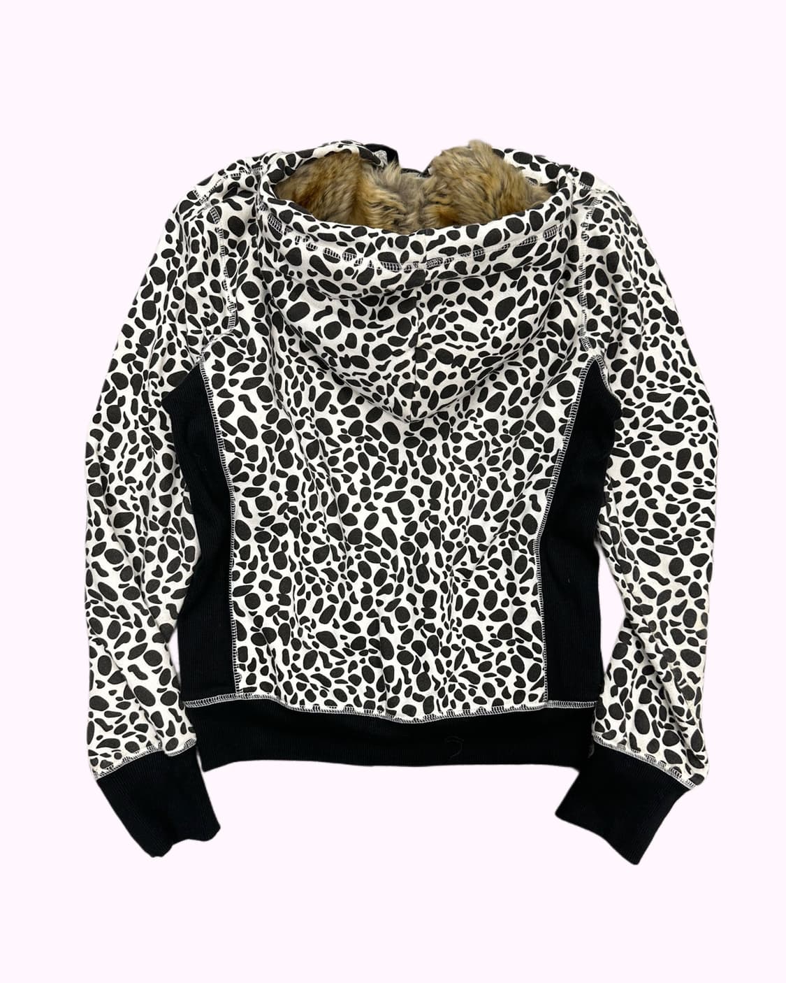 JOKY GAL leopard fur hood zip-up 상품이미지4