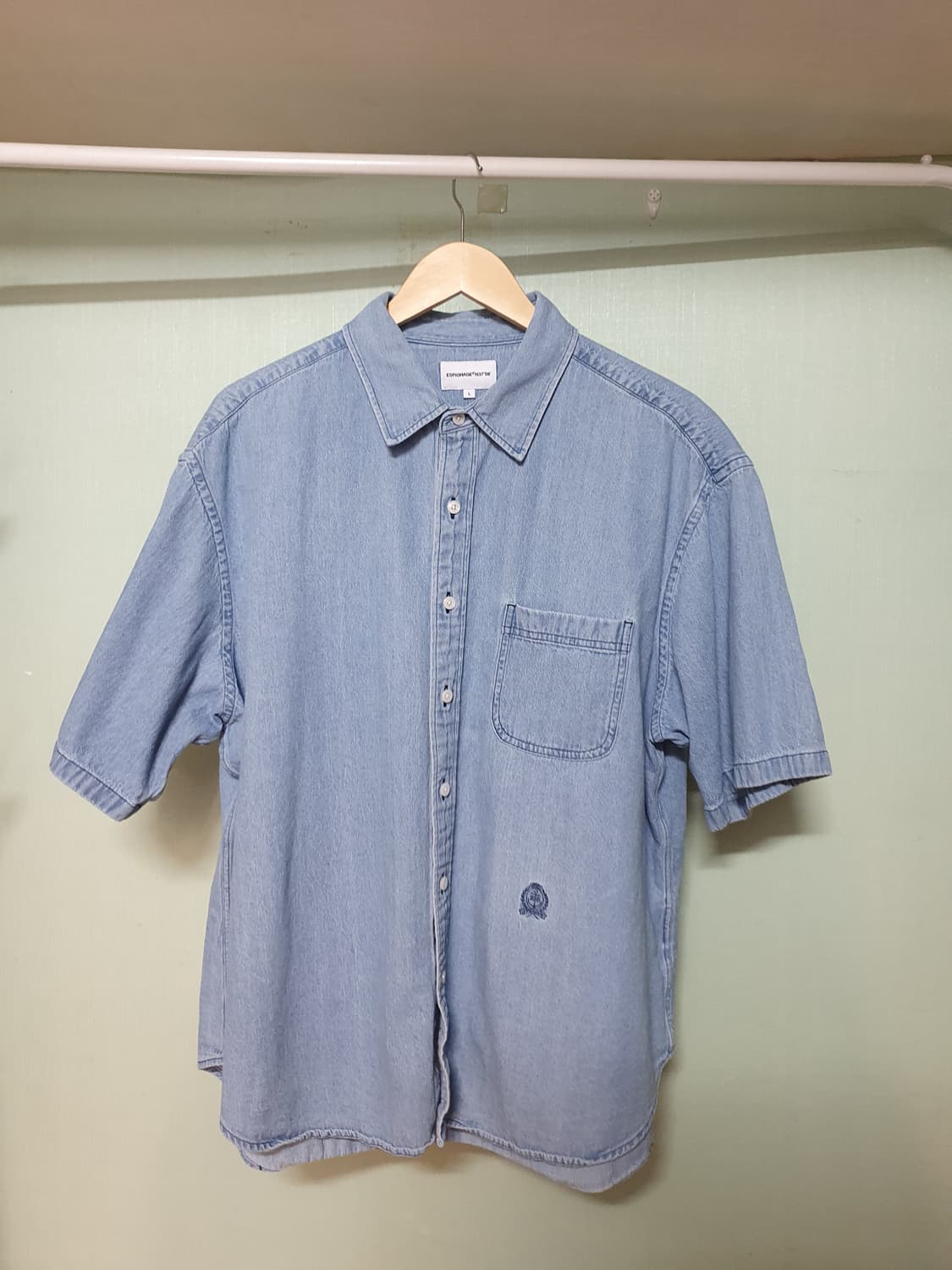 에스피오나지 데님 반팔 셔츠 L 상품이미지1