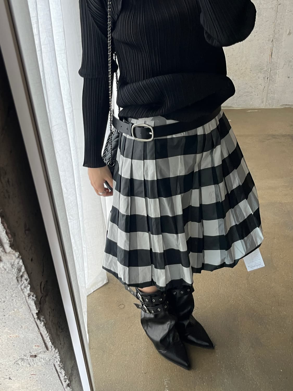 Rene 르네 벌룬 스커트 화이트&블랙 상품이미지9