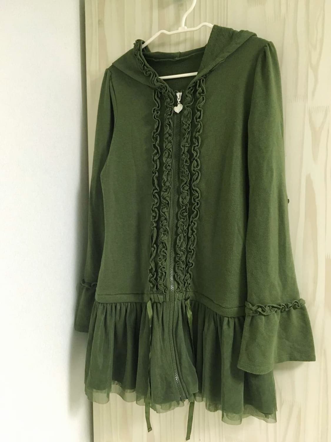 빈티지 레이스 프릴 후드집업 대장히메갸루y2k 상품이미지2