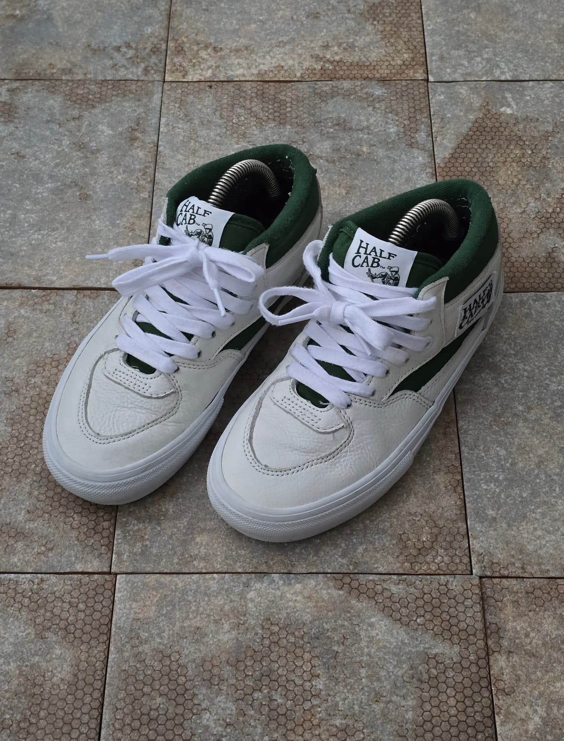 (225)반스 하프캡 화이트 그린 상품이미지1