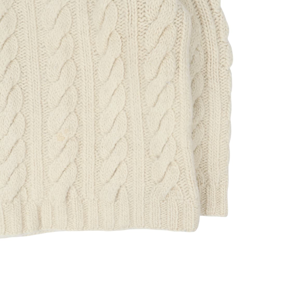 2000s 폴로진스 헤비웨이트 아이보리 케이블 터틀넥 스웨터 니트 상품이미지4