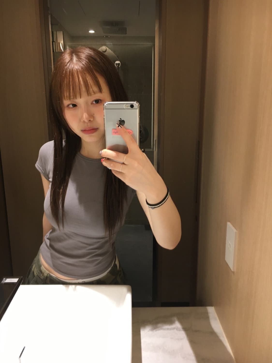 아워캐비넷 반팔티 (차콜) 상품이미지2