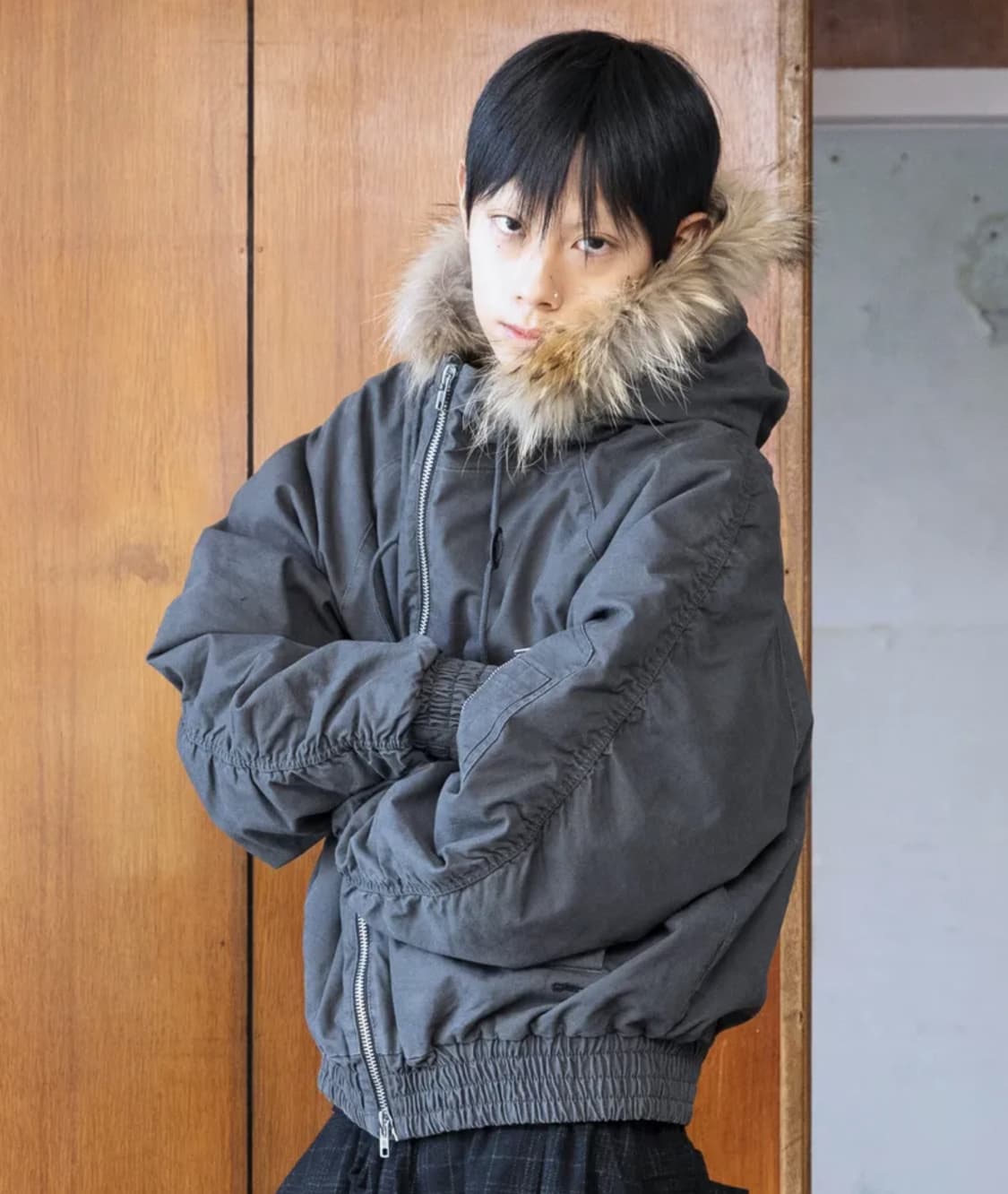 글랙 GJ098 러스티 N2B 숏 파카 (GRAY) 상품이미지3