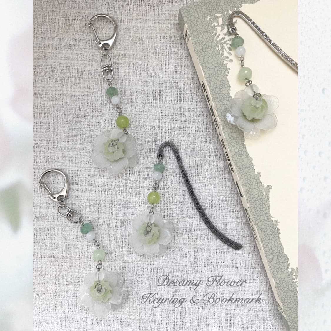 Dreamy Flower Keyring & Bookmark 꽃 키링 상품이미지1