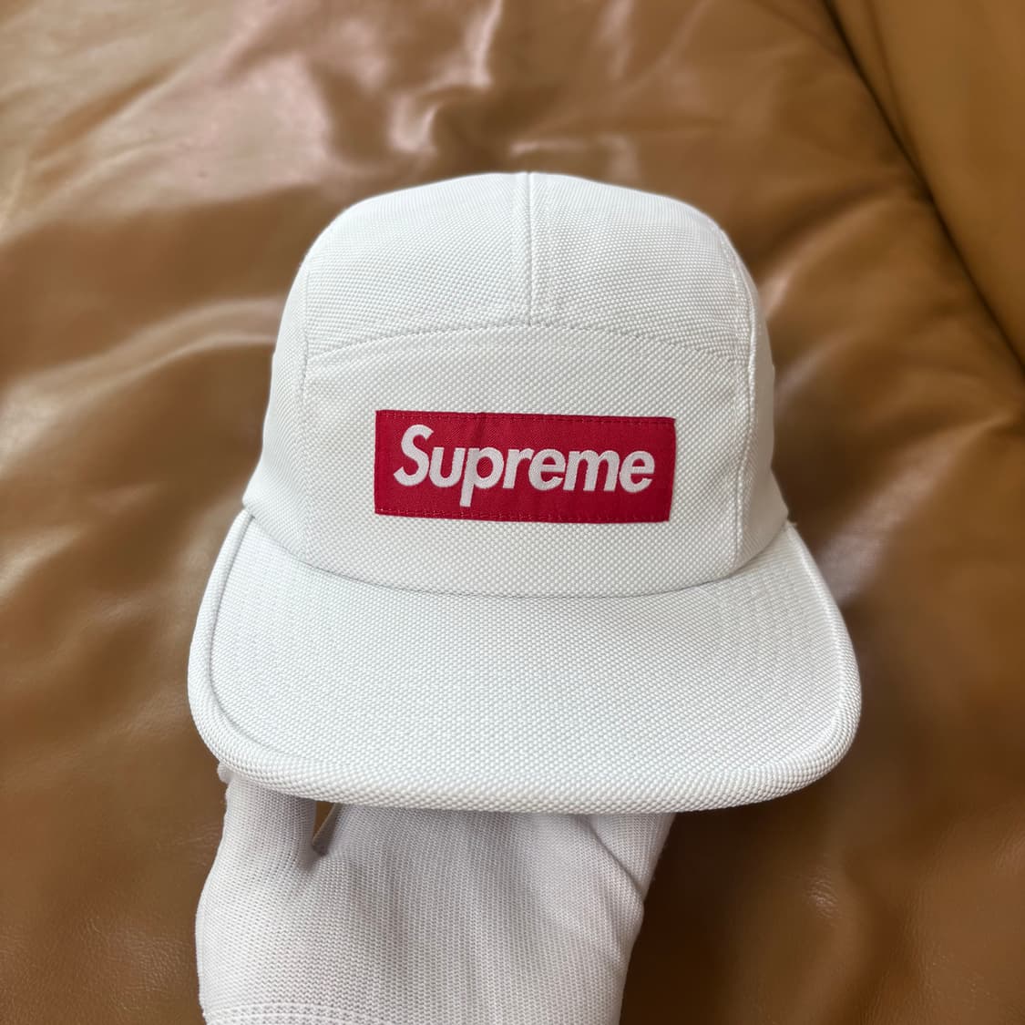 슈프림 캠프캡 모자 박스로고 발리스틱 화이트 상품이미지2