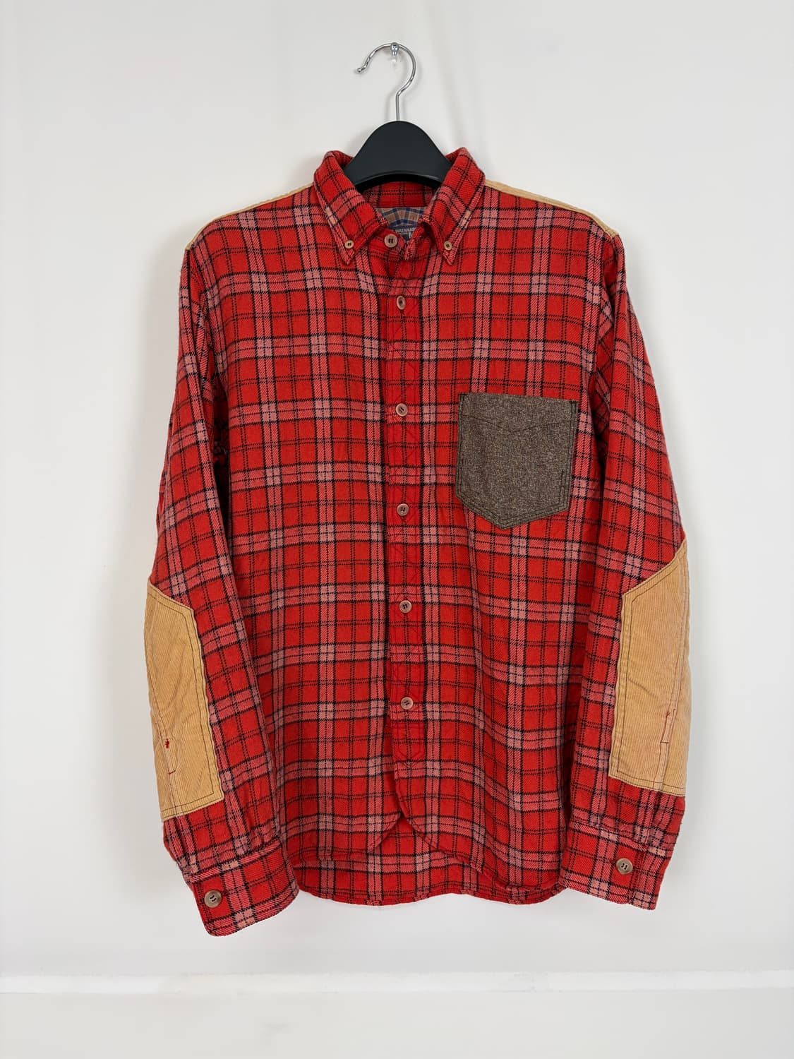 a297) 준야와타나베 x 꼼데가르송 패치워크 플란넬셔츠 상품이미지3