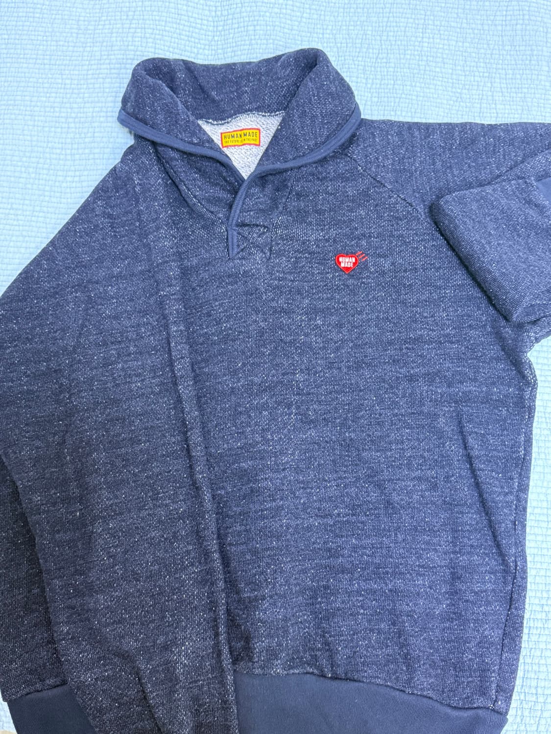 Human Made Shawl Collar Sweatshirt Navy 상품이미지4