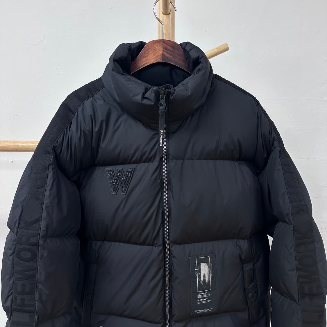 라이프워크 자가드 테이핑 오버핏 덕다운 자켓 점퍼 FREE 105 J27 상품이미지2