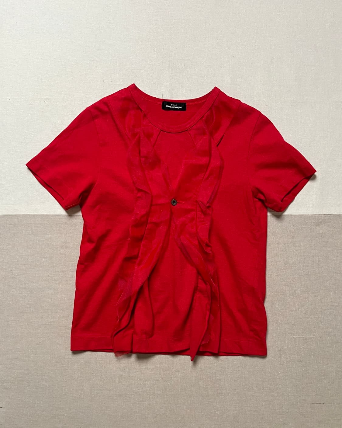 90s 꼼데가르송 레이스 글리터 티셔츠 comme des garcons 상품이미지1