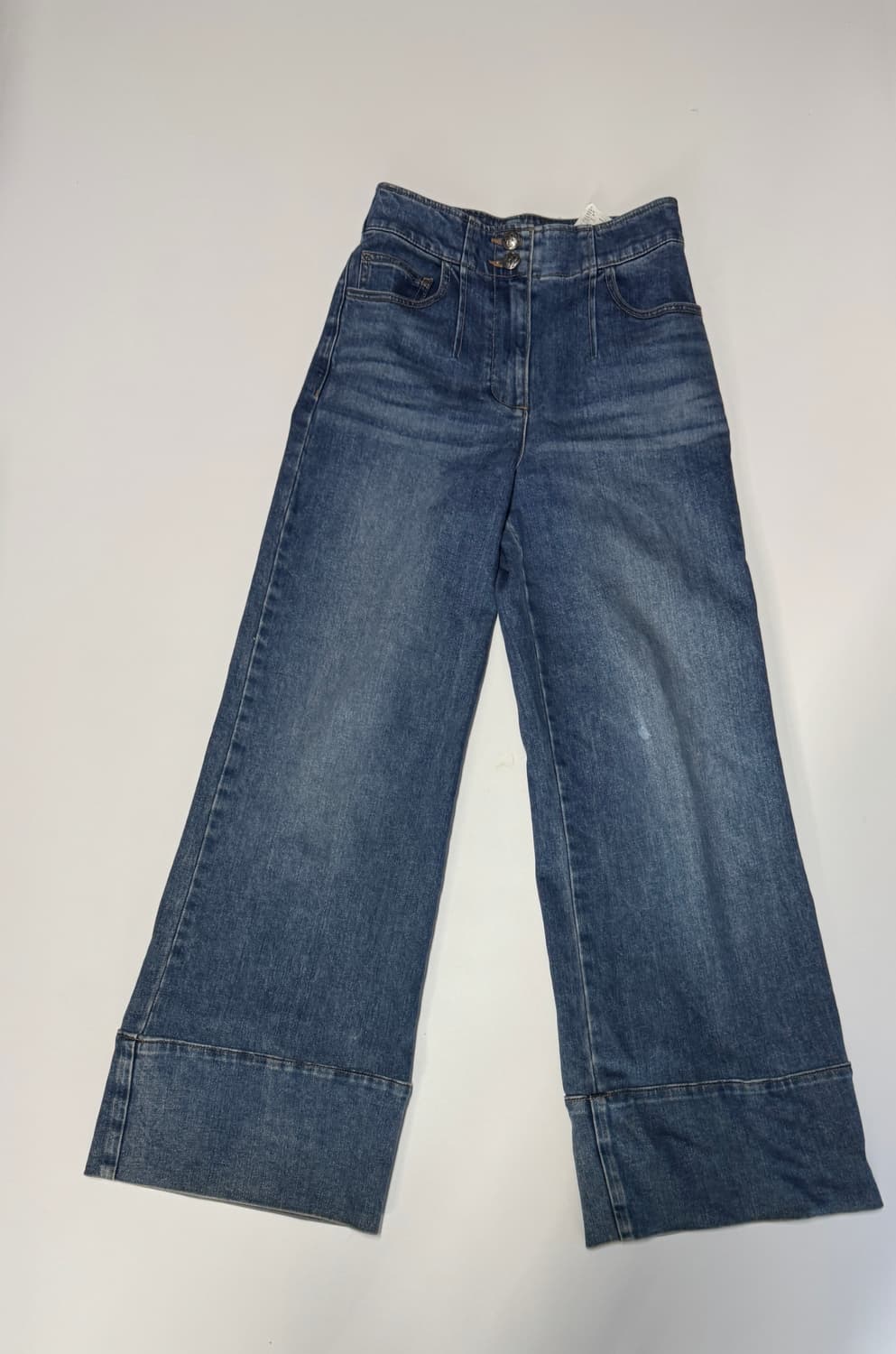 여성 한섬 오브제 23년도 빈티지 워싱 데님팬츠 25.9인치 상품이미지1