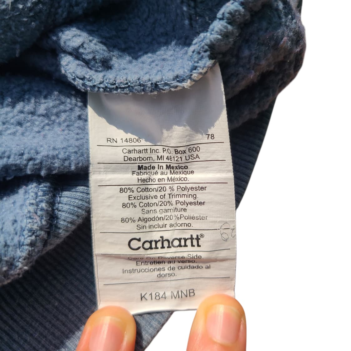 Carhartt  Medium Blue Hoodie 상품이미지7