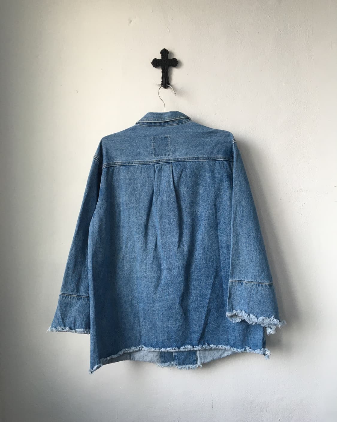 Qipao button denim jacket 상품이미지3