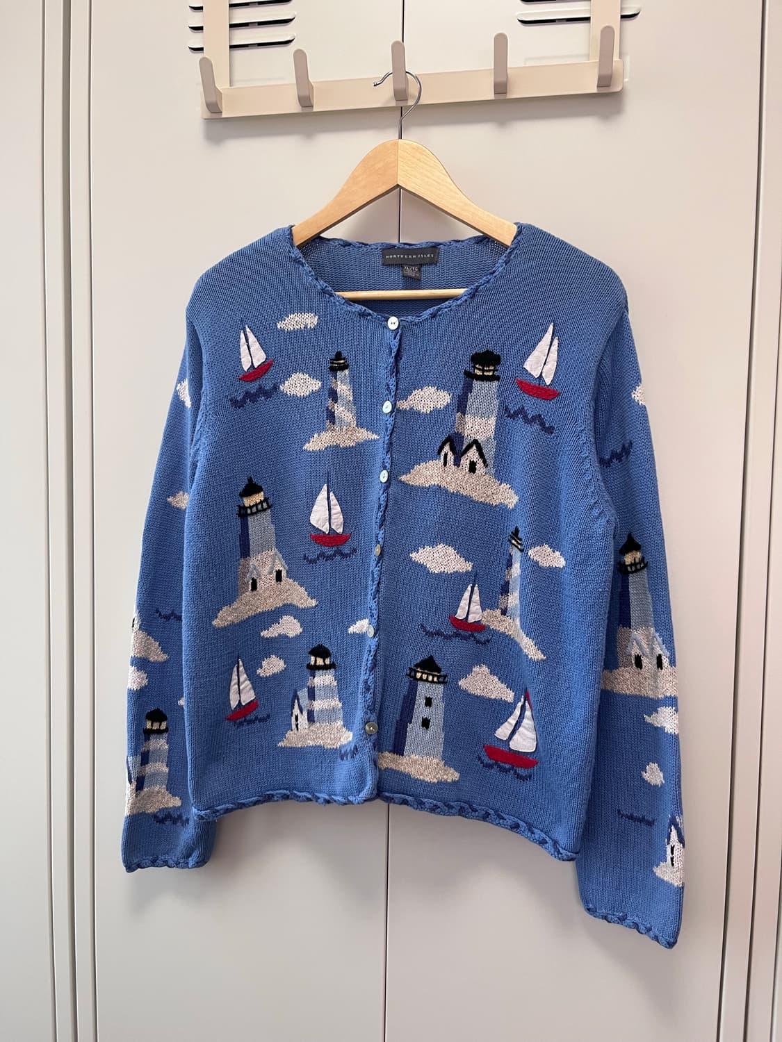 (Rare) Northern isles 바다 풍경 니트 가디건  상품이미지2