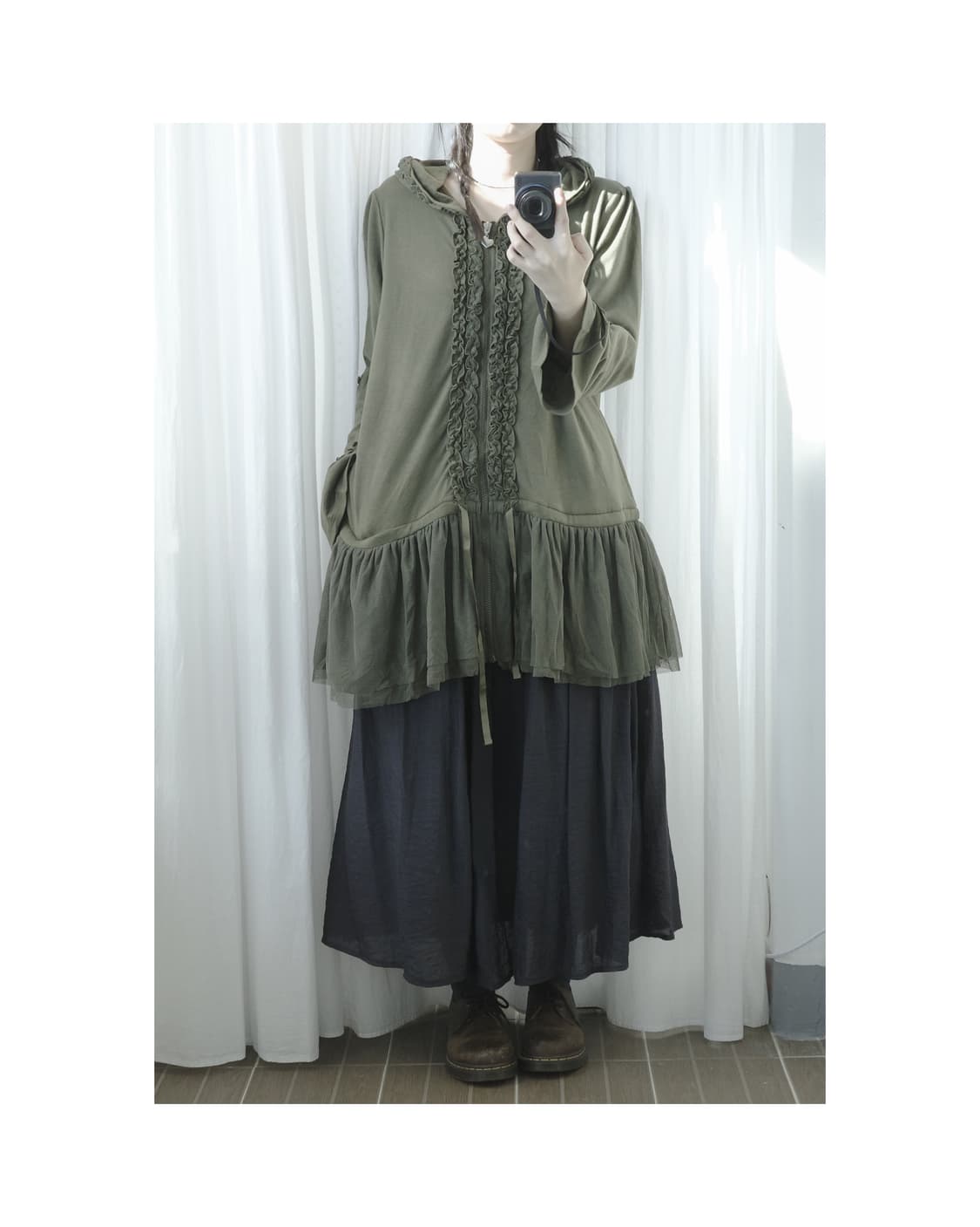 Kahki lace hoodie 상품이미지6