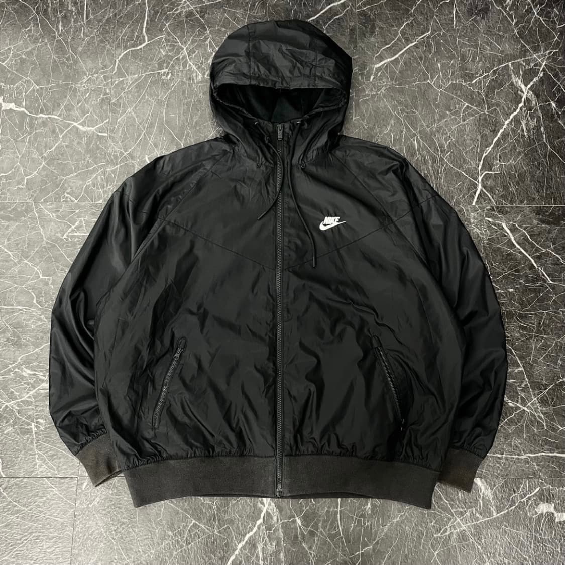 나이키 스우시 올블랙 윈드러너 후드 바람막이 자켓 상품이미지1
