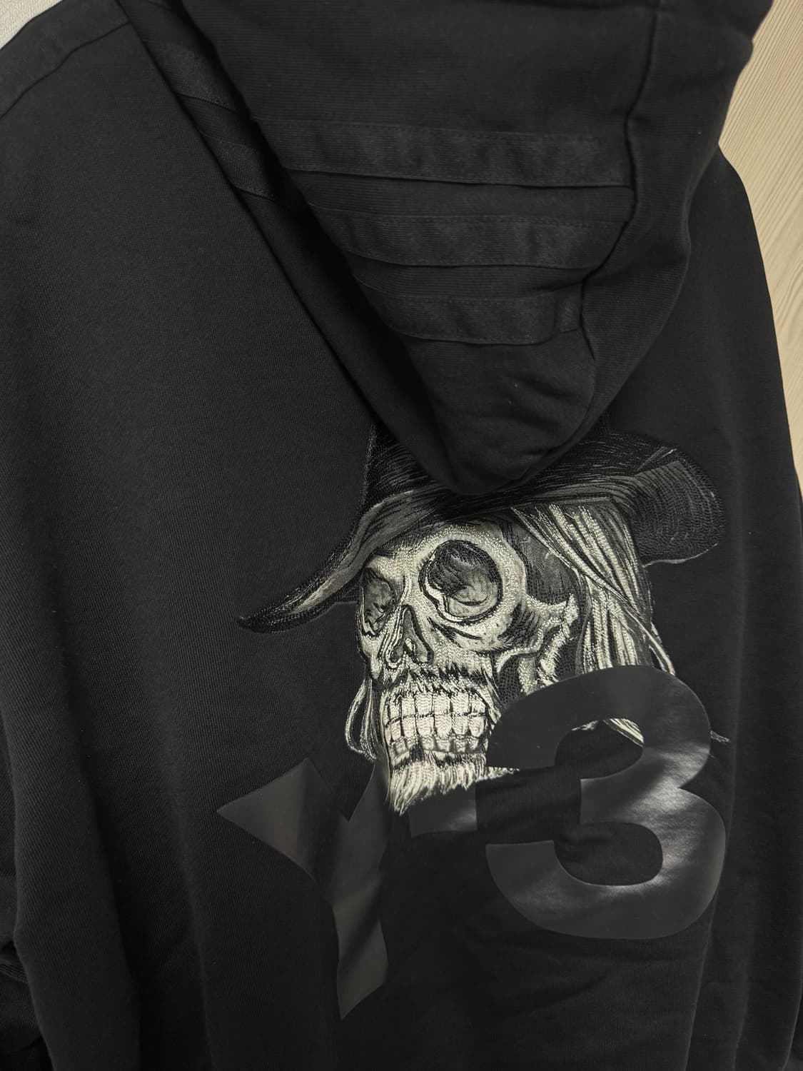 Y-3 요지야마모토 스컬 후드집업 M 오버핏 상품이미지4