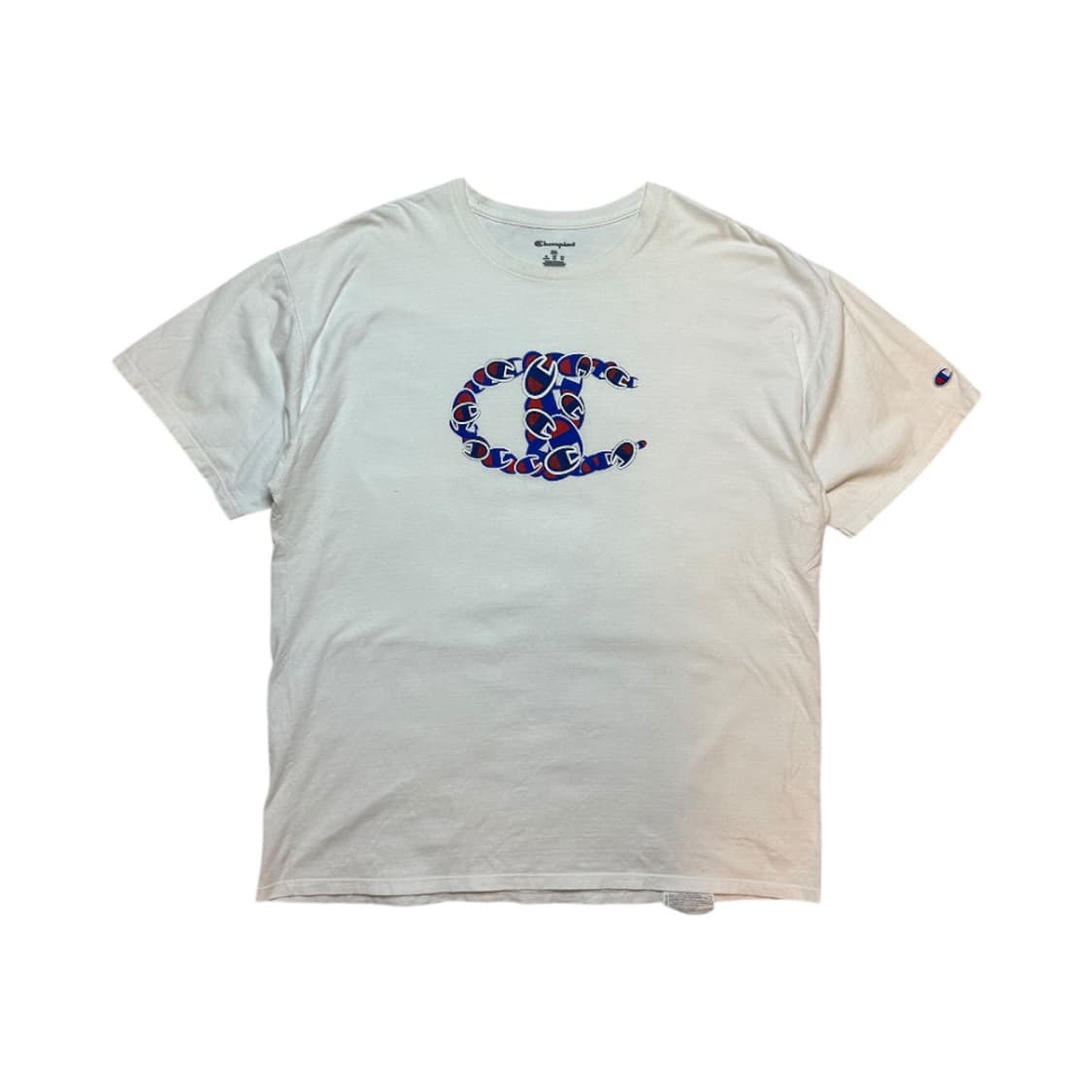 (2XL) 챔피온 로고 프린팅 반팔 티셔츠 T-043 상품이미지1