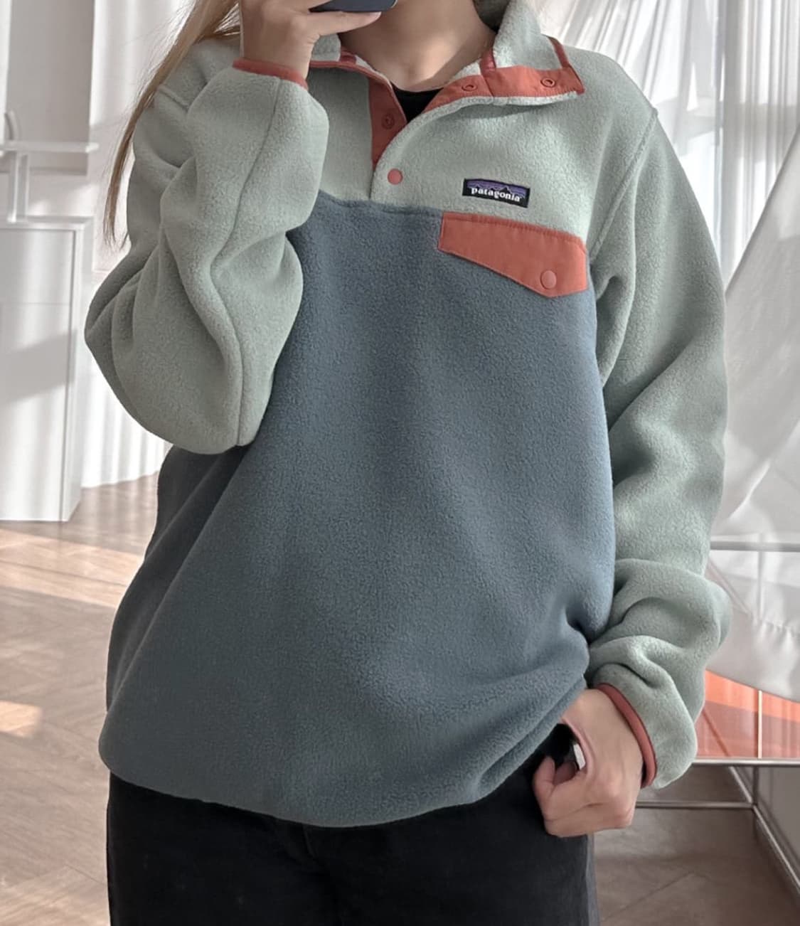 파타고니아 신칠라 라이트웨이트 플리스 슬릿그린 M 상품이미지3