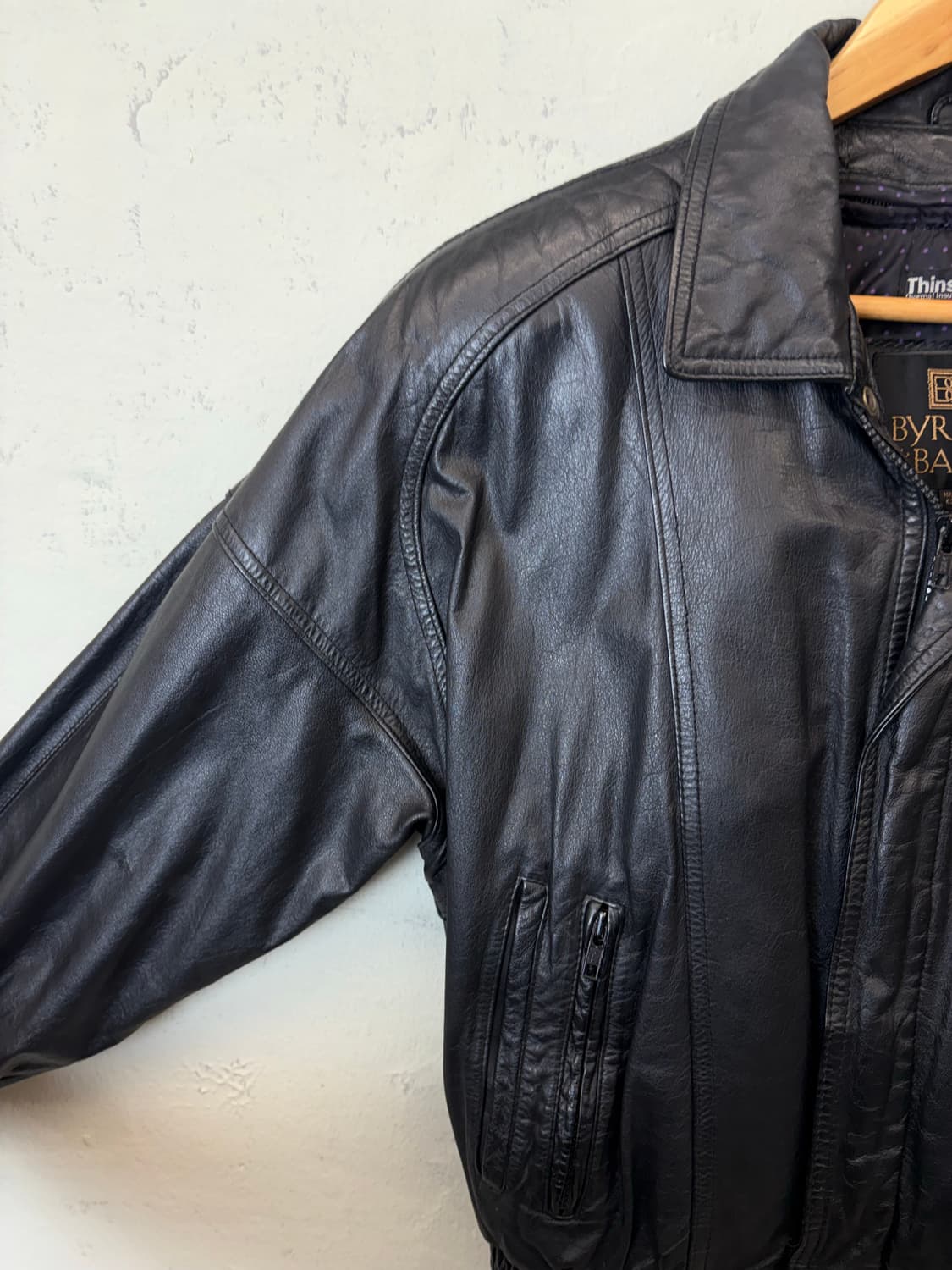 빈티지 리얼레더 신슐레이트 봄버 자켓 상품이미지3