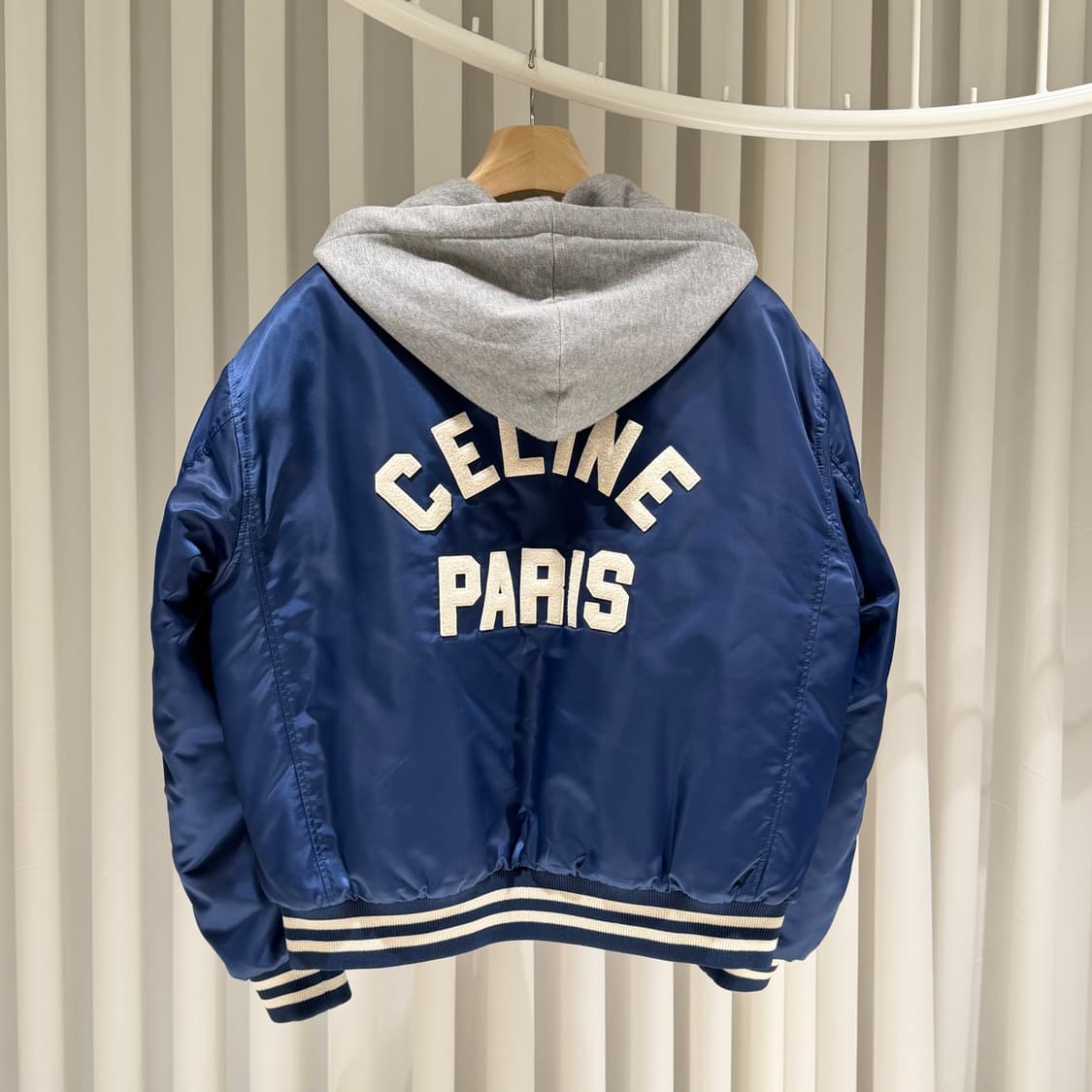(S+/52) / 셀린느 오버사이즈 후드 테디 네이비 자켓 상품이미지6
