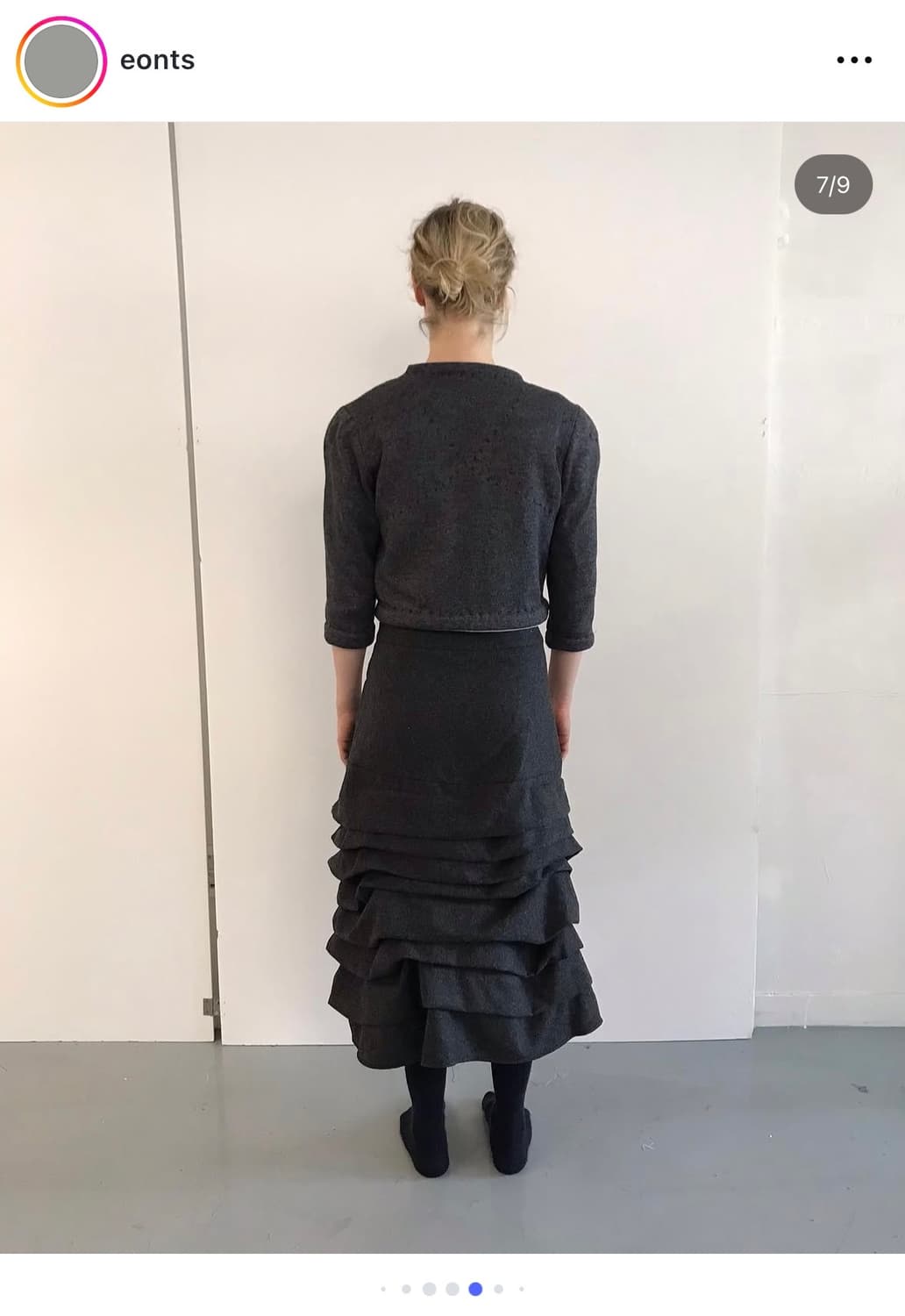 Piled wool skirt(차콜) 상품이미지1