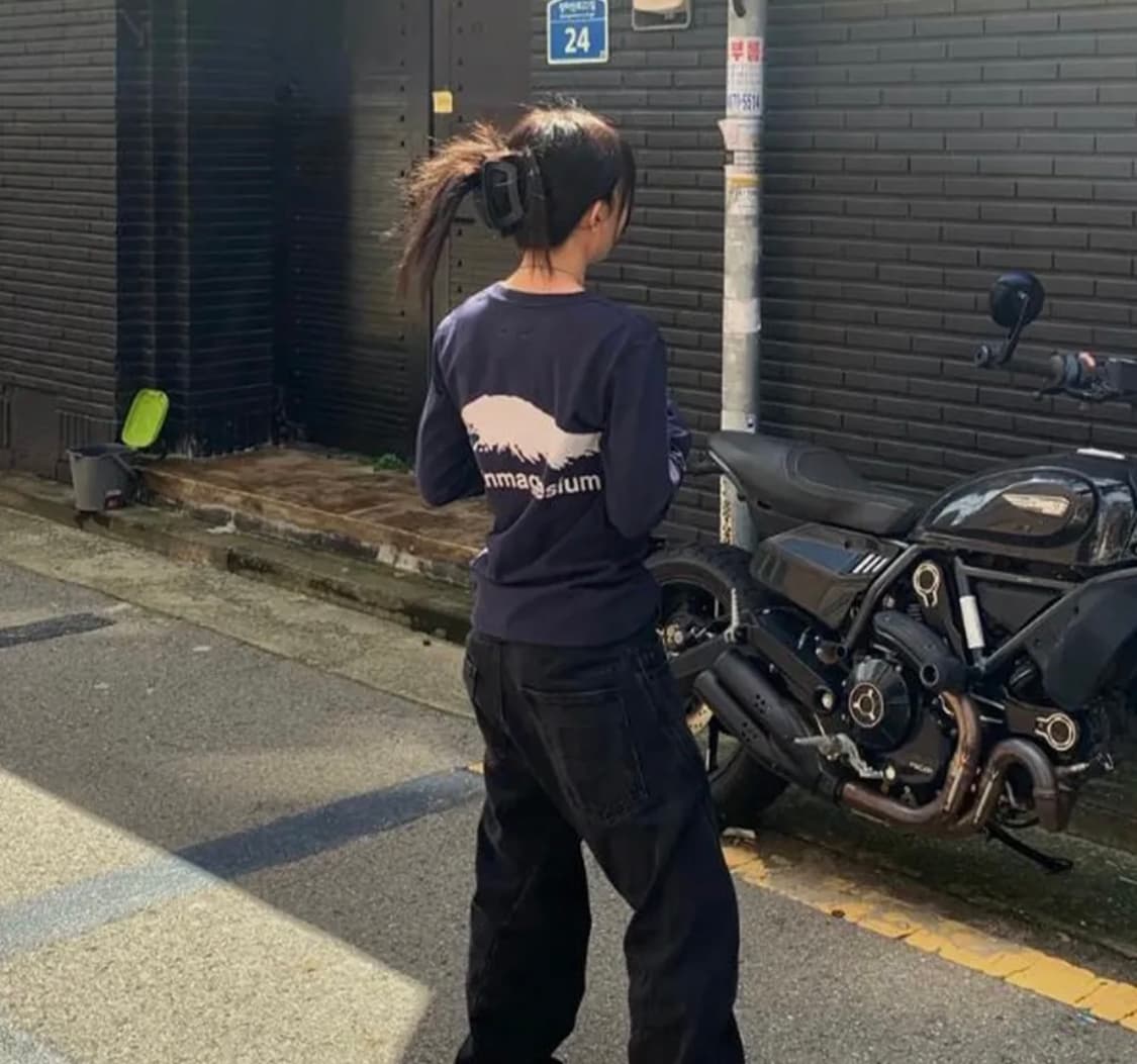 탄산마그네슘 마운틴 롱슬리브 네이비 상품이미지4