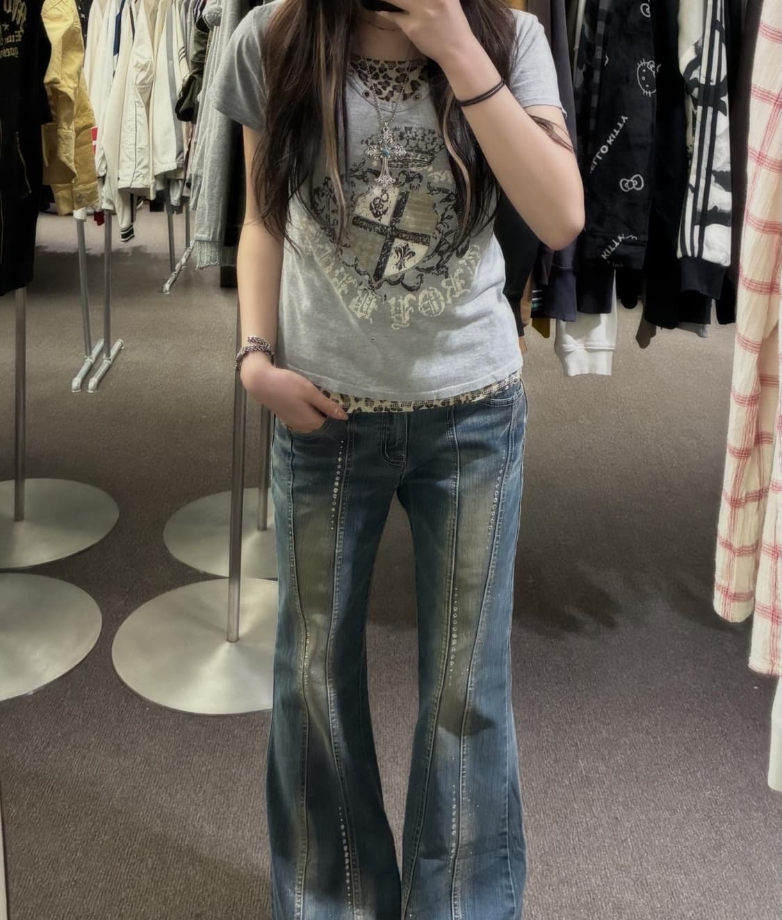 Y2K Grunge Look 🐆⛓️ 상품이미지2