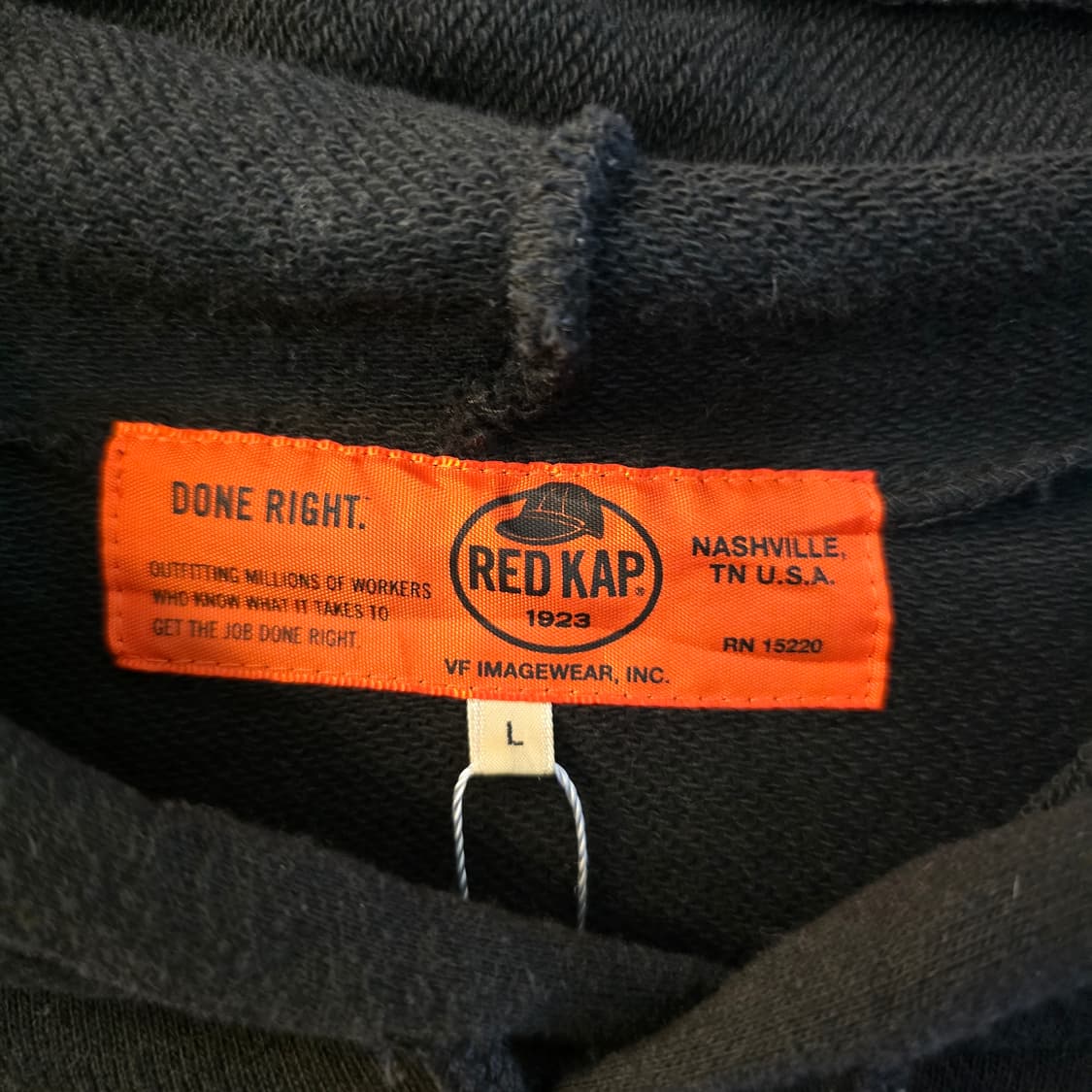 레드캡 카모 로고 후드티 블랙 L 오버핏 상품이미지3