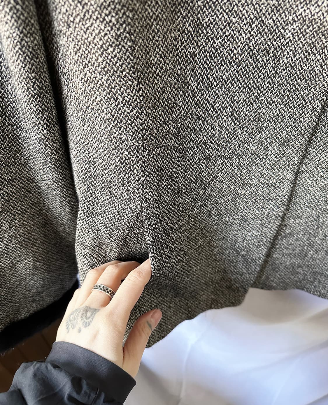 LEILIAN mink trim tweed jacket 상품이미지7