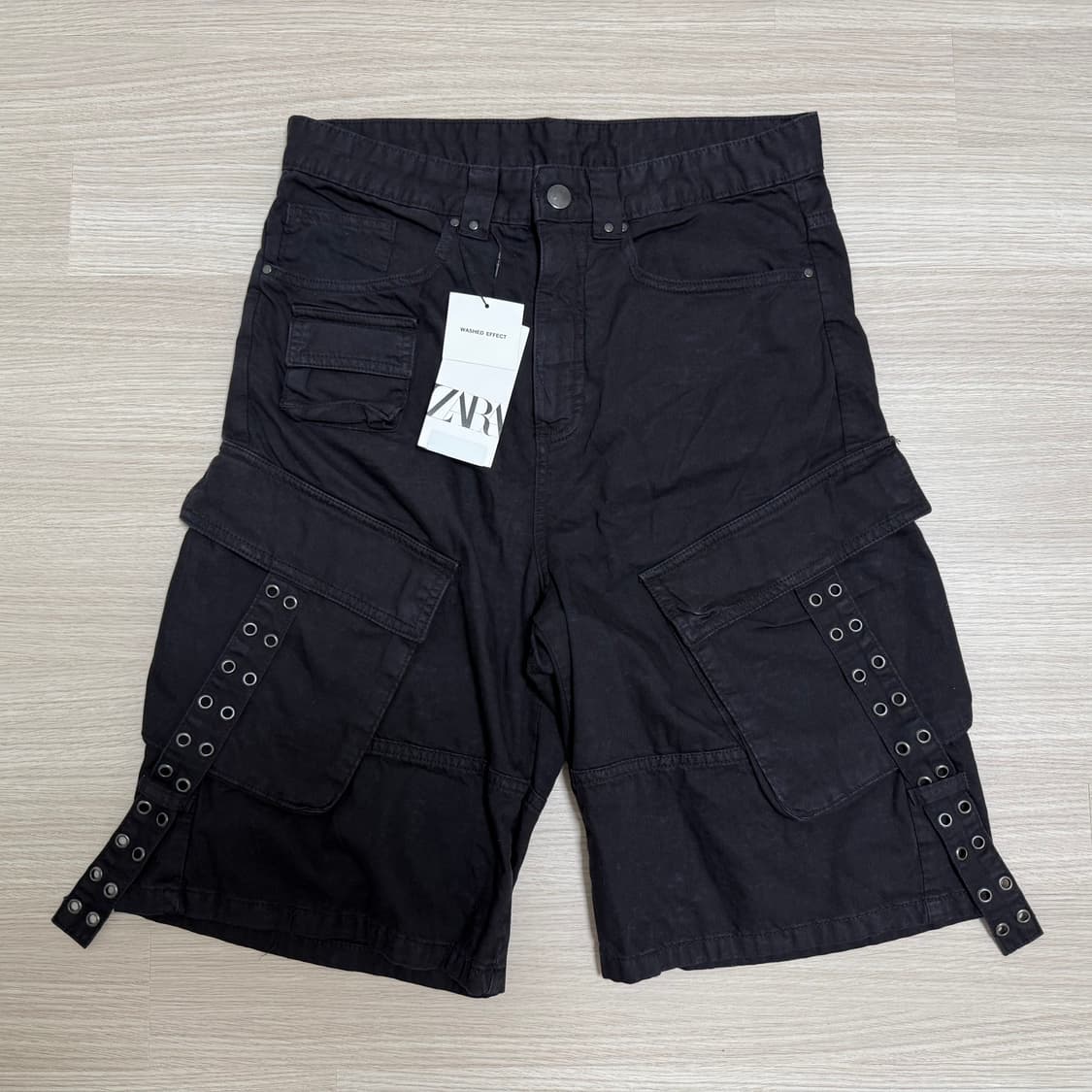 자라 벨트 카고 버뮤다 팬츠 새상품 상품이미지7